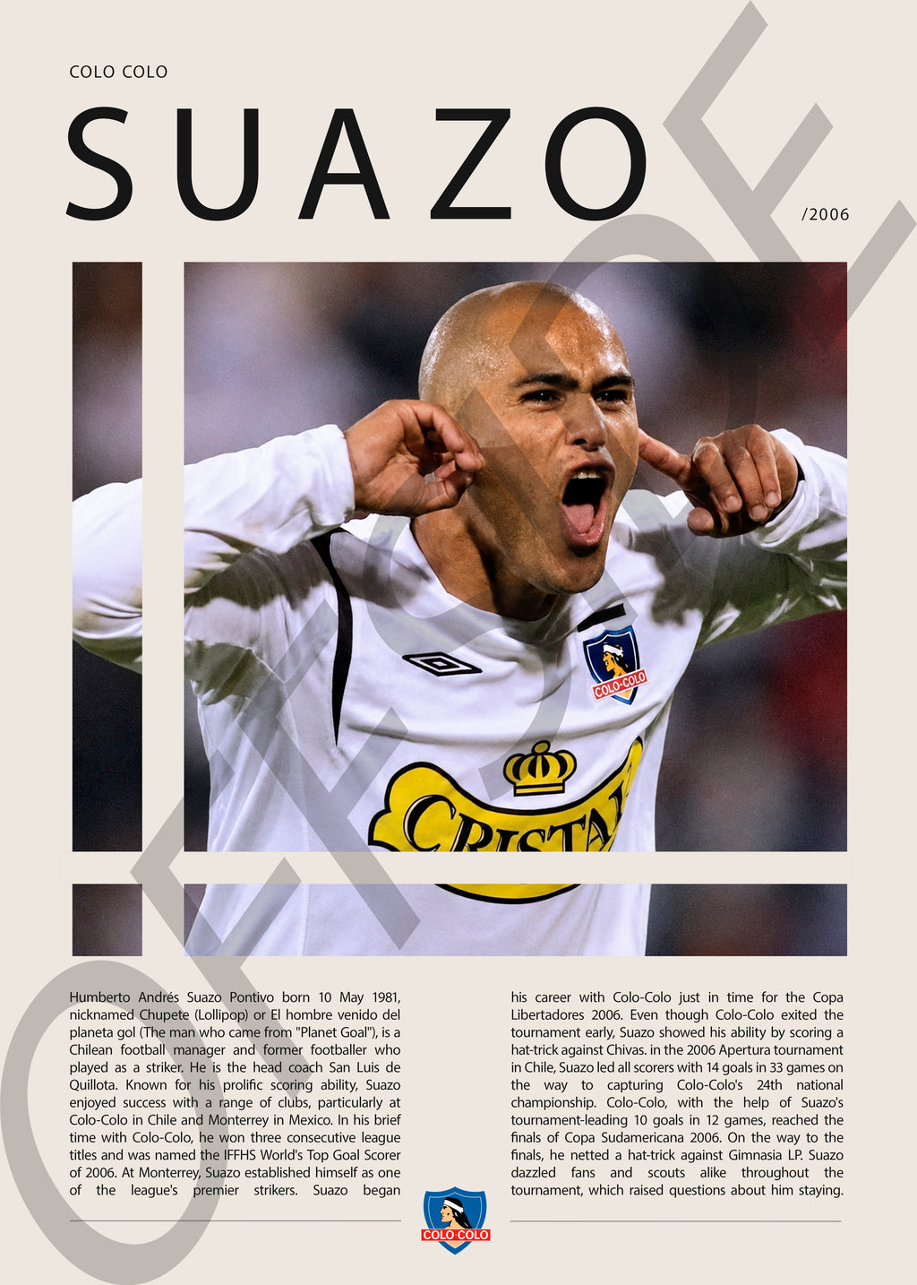 Humerto Suazo "Chupete" en Colo Colo Temporada 2006