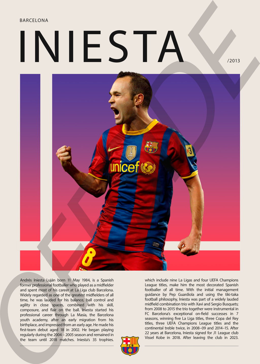 Andres Iniesta "El Cerebro" en Barcelona Temporada 2013