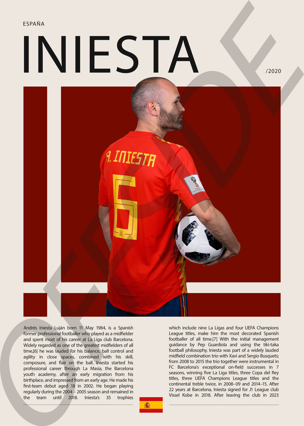 Andres Iniesta "El Cerebro" en España Clasificatorias 2020