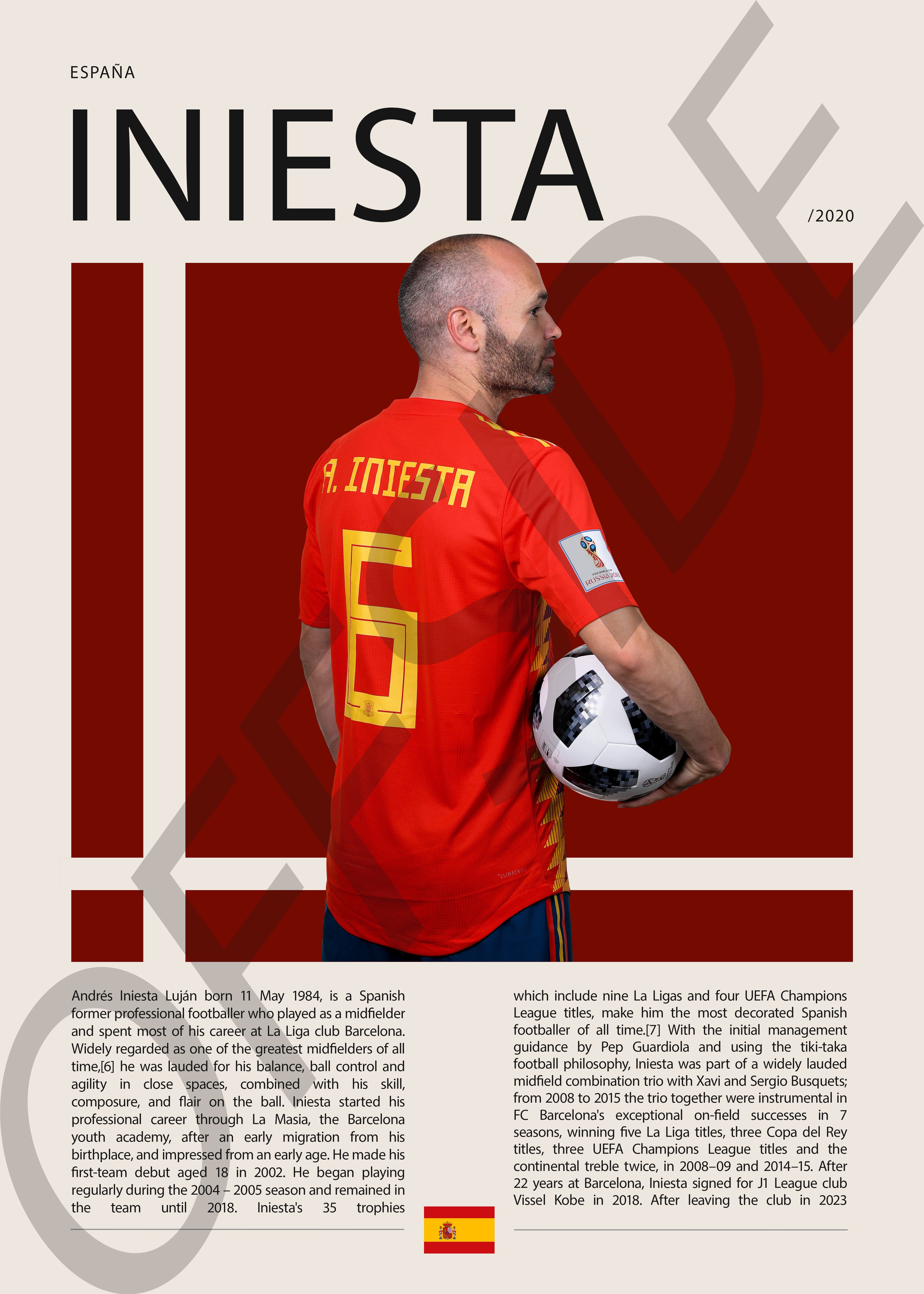 Andres Iniesta "El Cerebro" en España Clasificatorias 2020