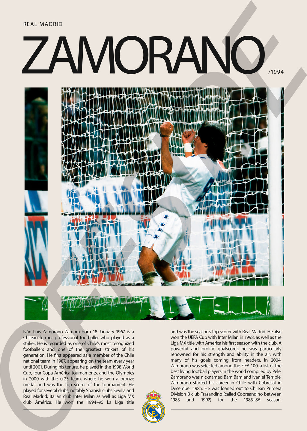 Ivan Zamorano "Bam Bam" en Real Madrid Temporada 1994