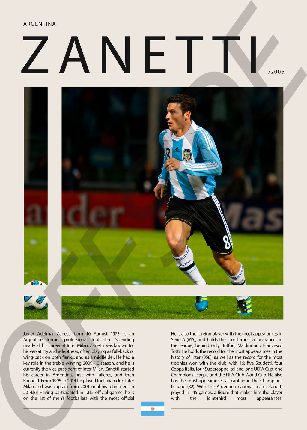 Javier Zanetti "El Pupi" en Argentina Clasificatorias 2006