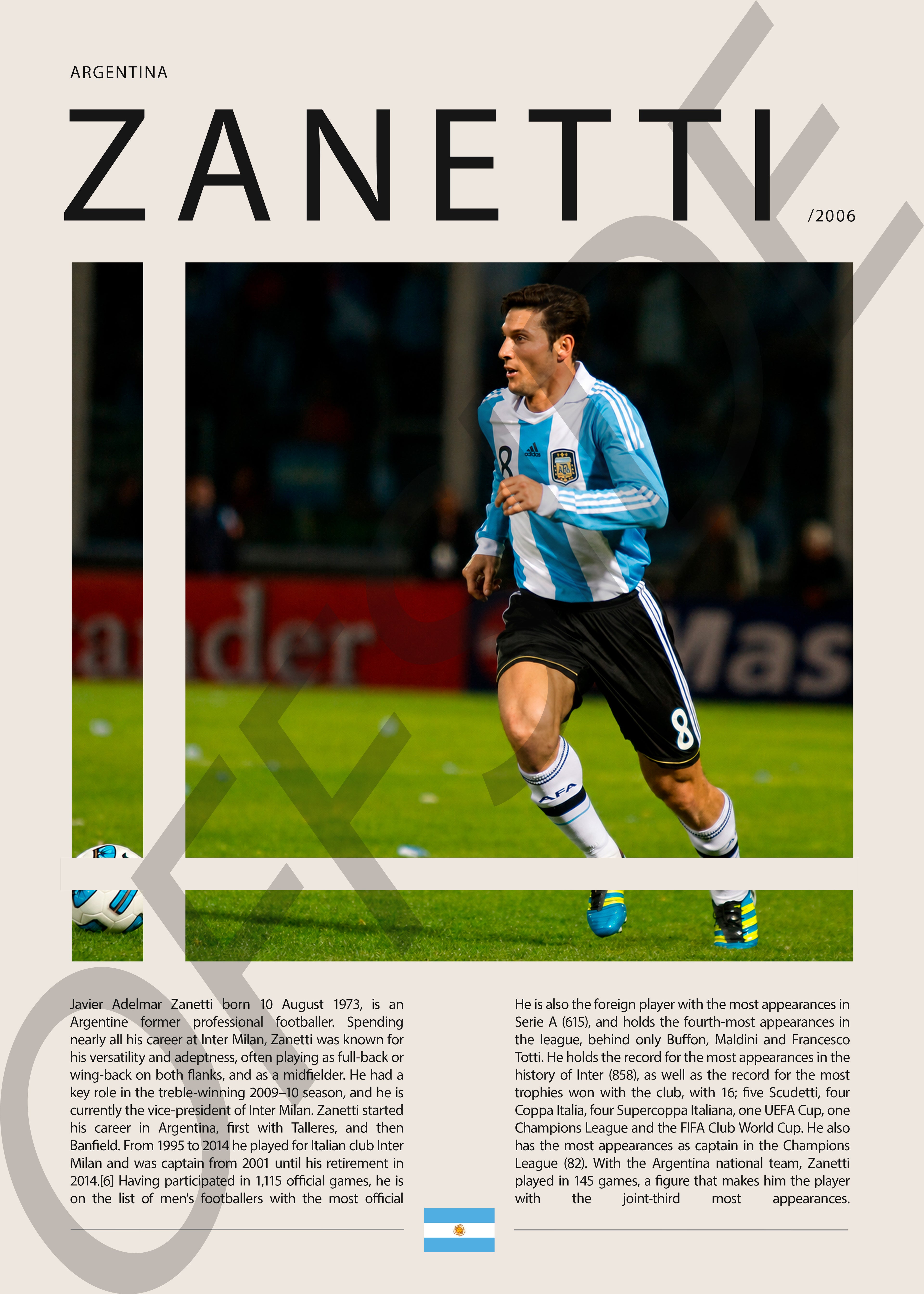 Javier Zanetti "El Pupi" en Argentina Clasificatorias 2006