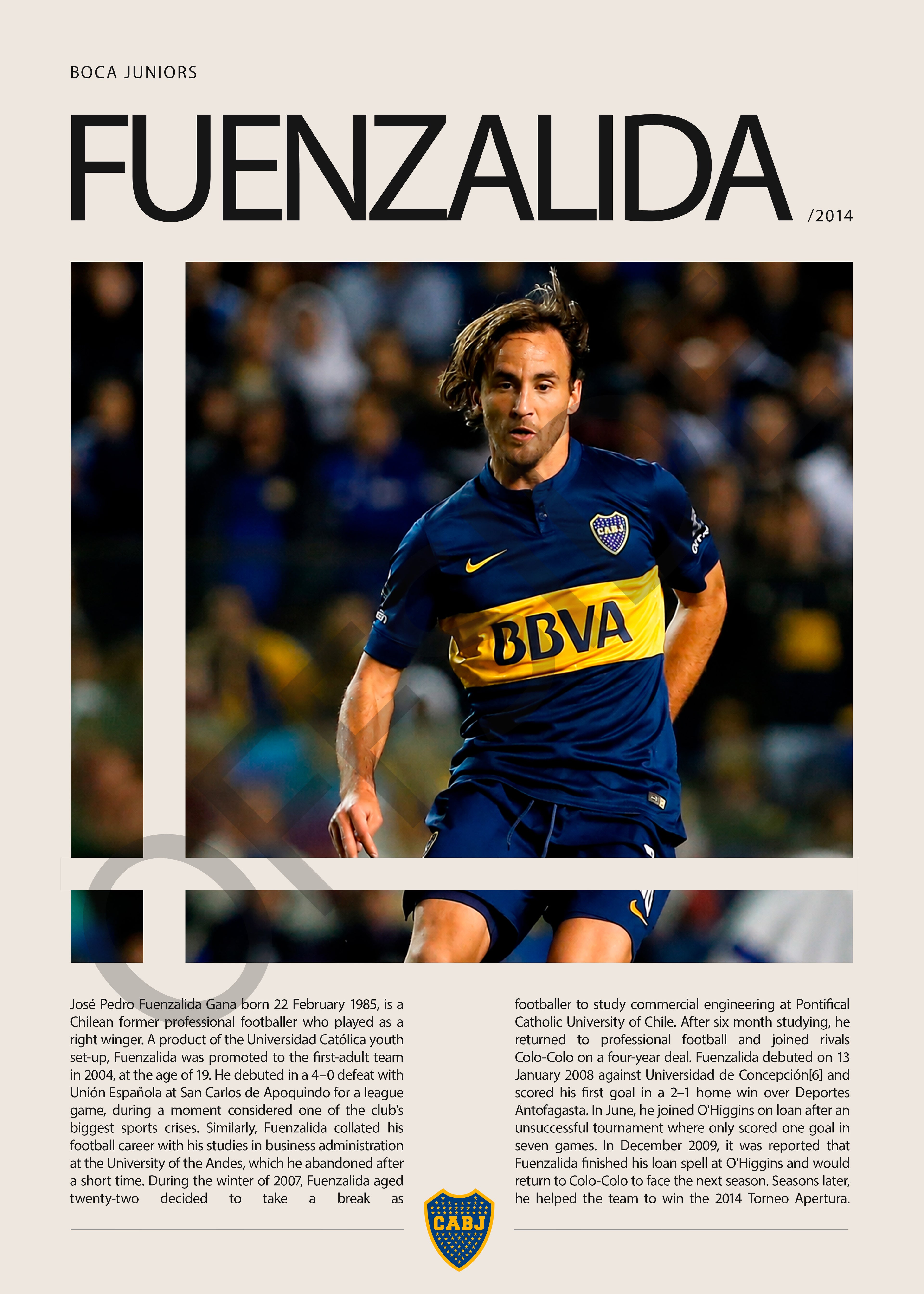 Jose Pedro Fuenzalida "Chapa" en Boca Junior Temporada 2014