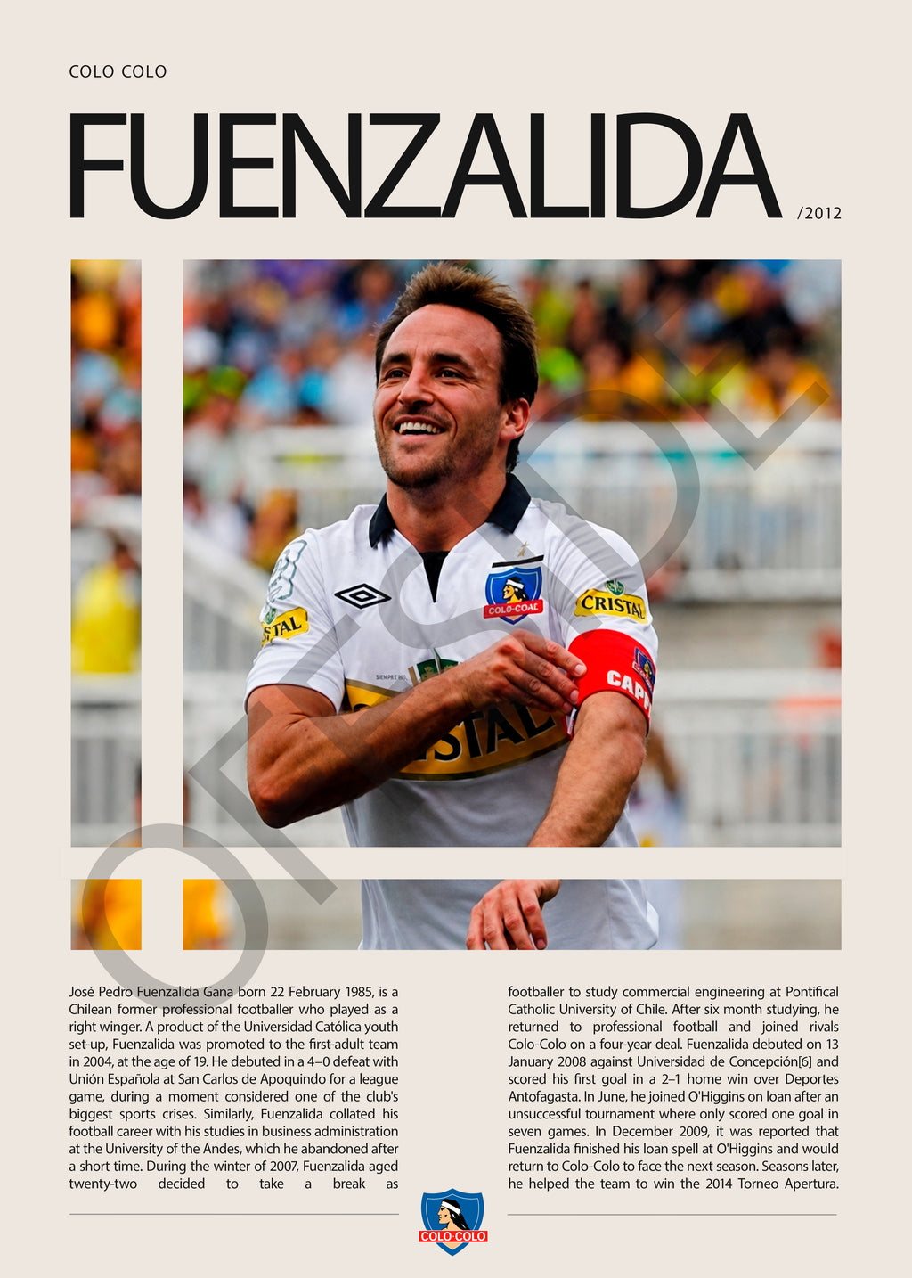 Jose Pedro Fuenzalida "Chapa" en Colo Colo Temporada 2012