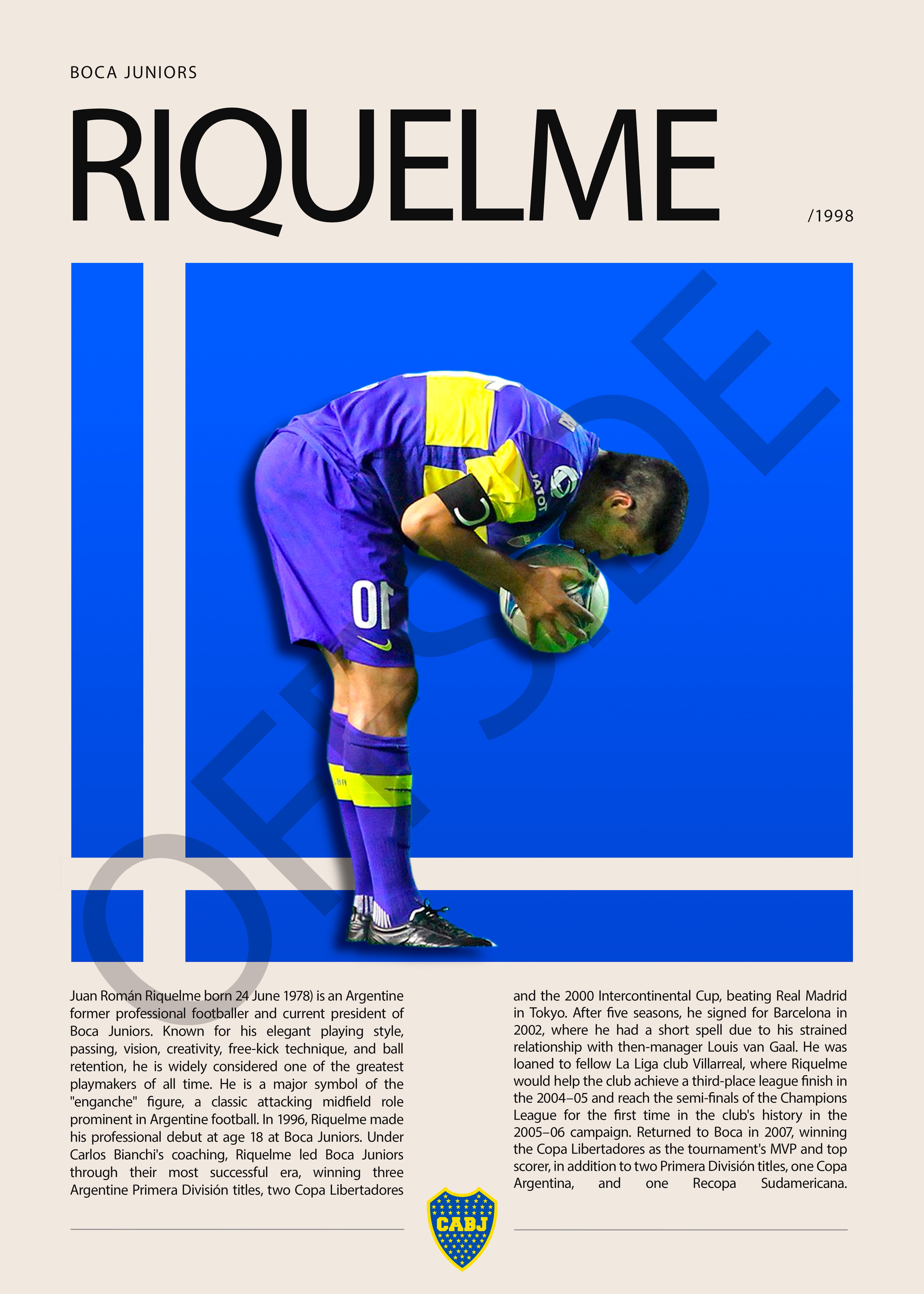 Juan Román Riquelme "El Ultimo 10" en Boca Juniors vs River Plate