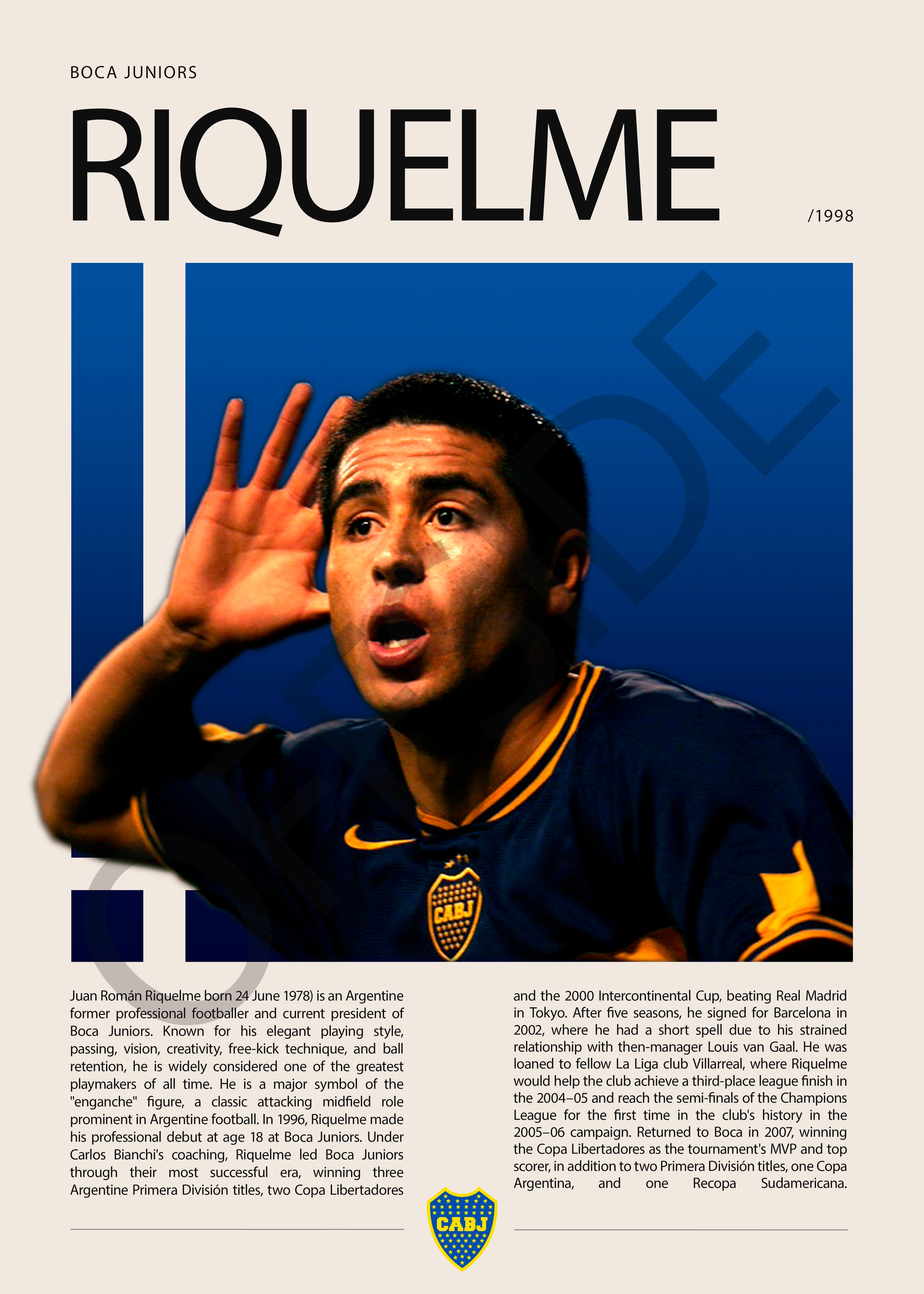 Juan Roman Riquelme "El Ultimo 10" en Boca Junior Temporada 1998