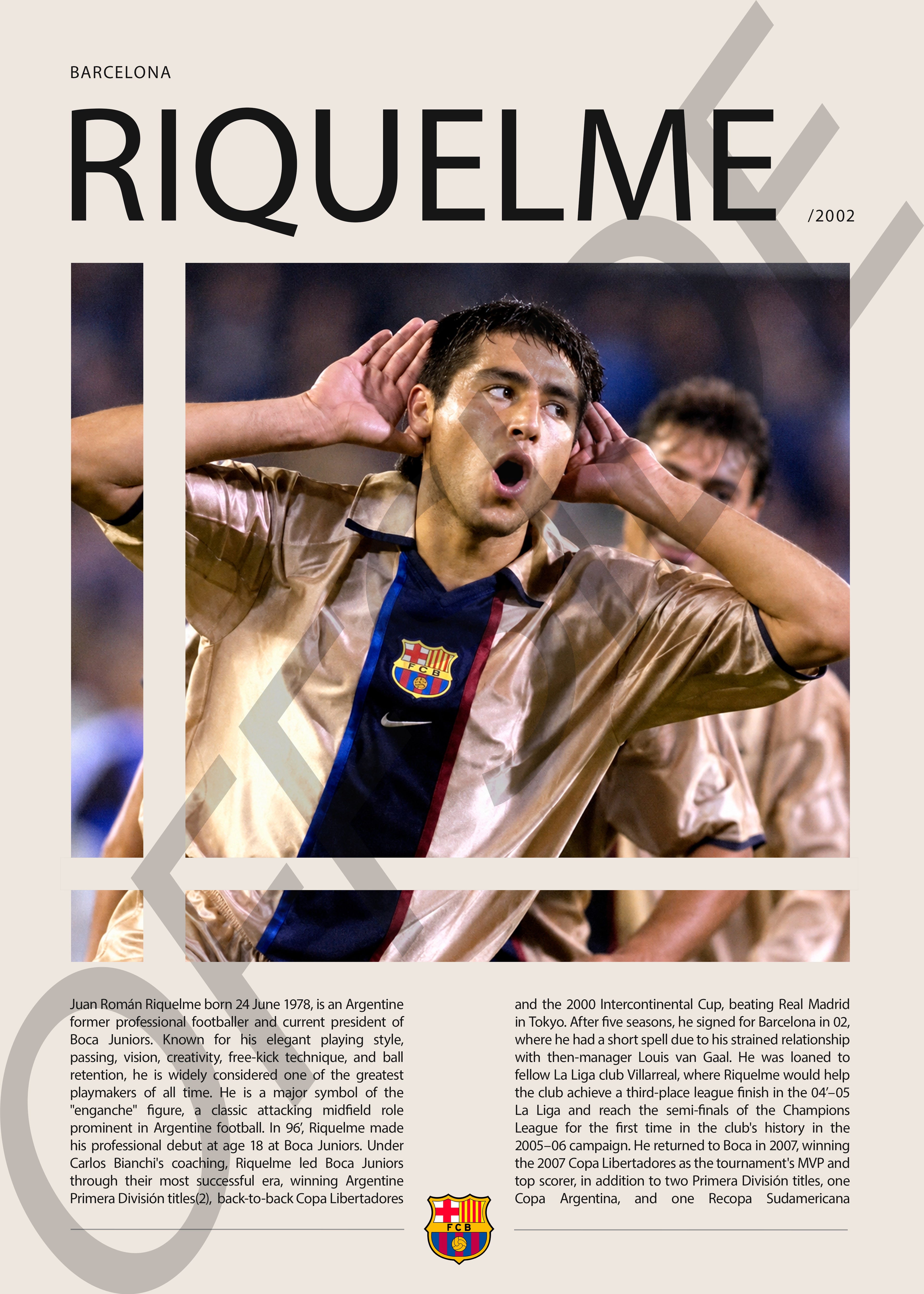 Juan Roman Riquelme "El Ultimo 10" en Barcelona Temporada 2002