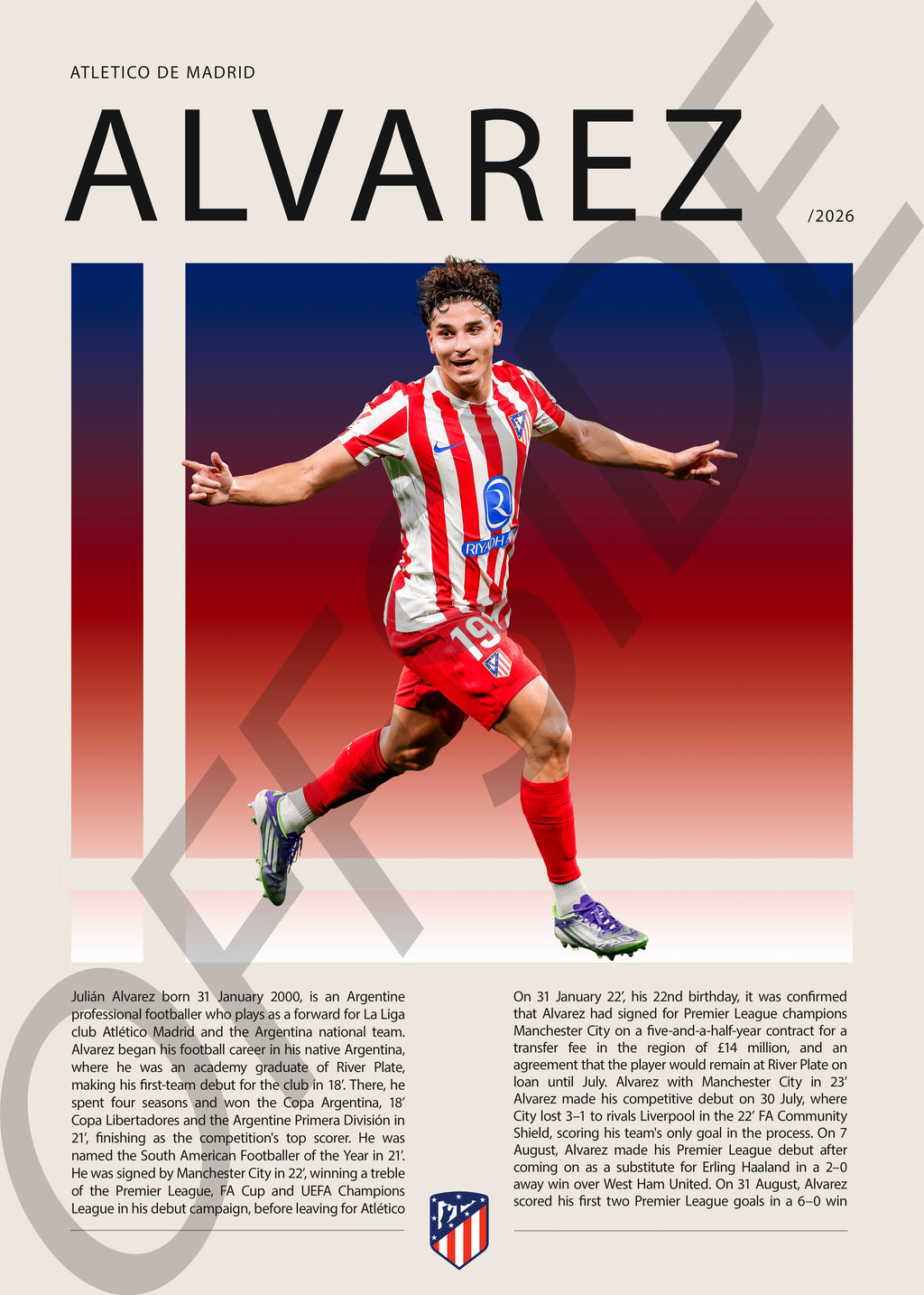 Julian Alvares "La Araña" en Atletico de Madrid Temporada 2026