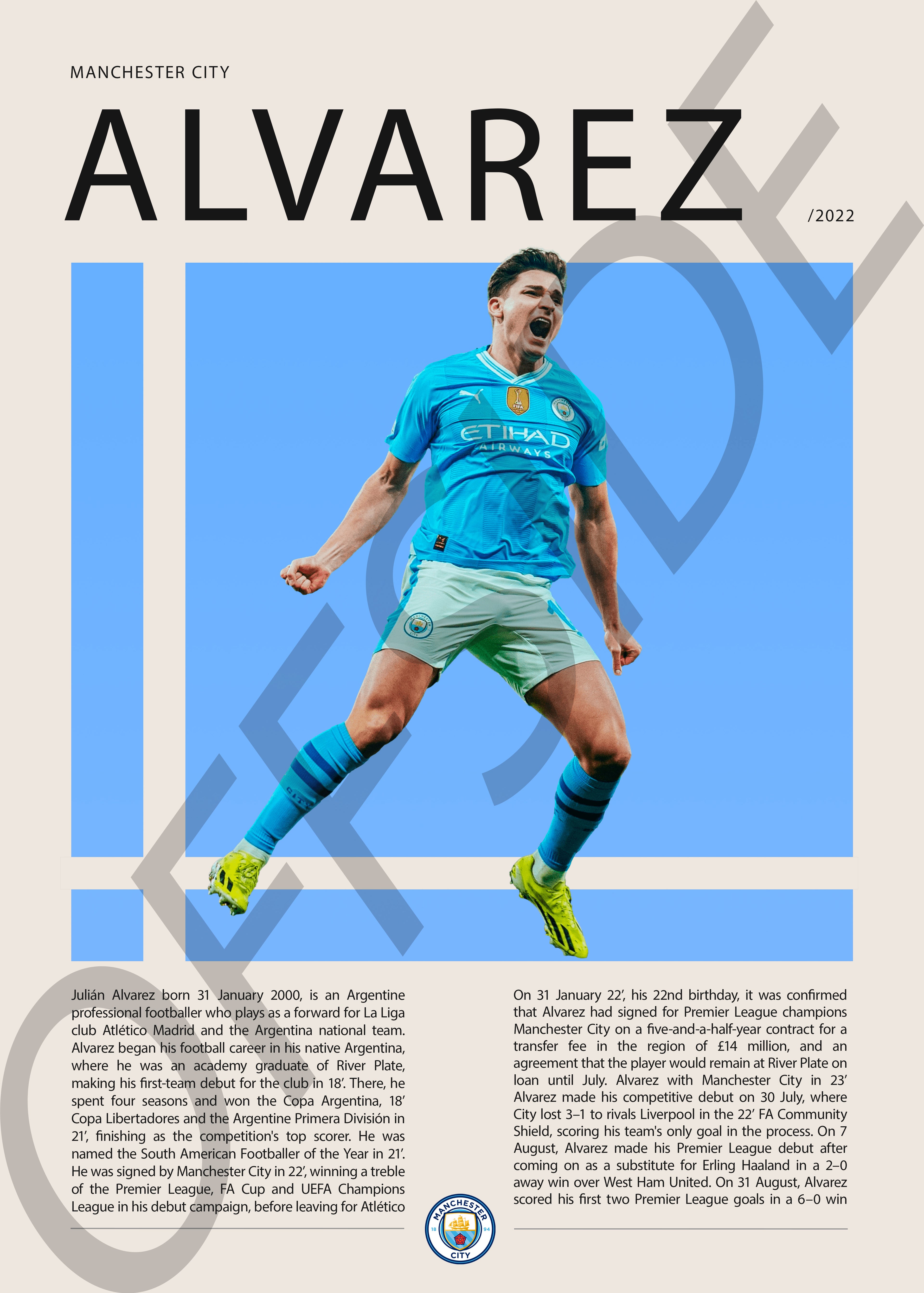 Julian Alvares "La Araña" en Manchester City Temporada 2022