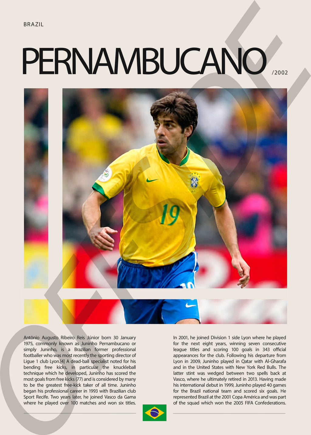 Juninho Pernambucano "Juninho" en Brasil Clasificatorias 2002