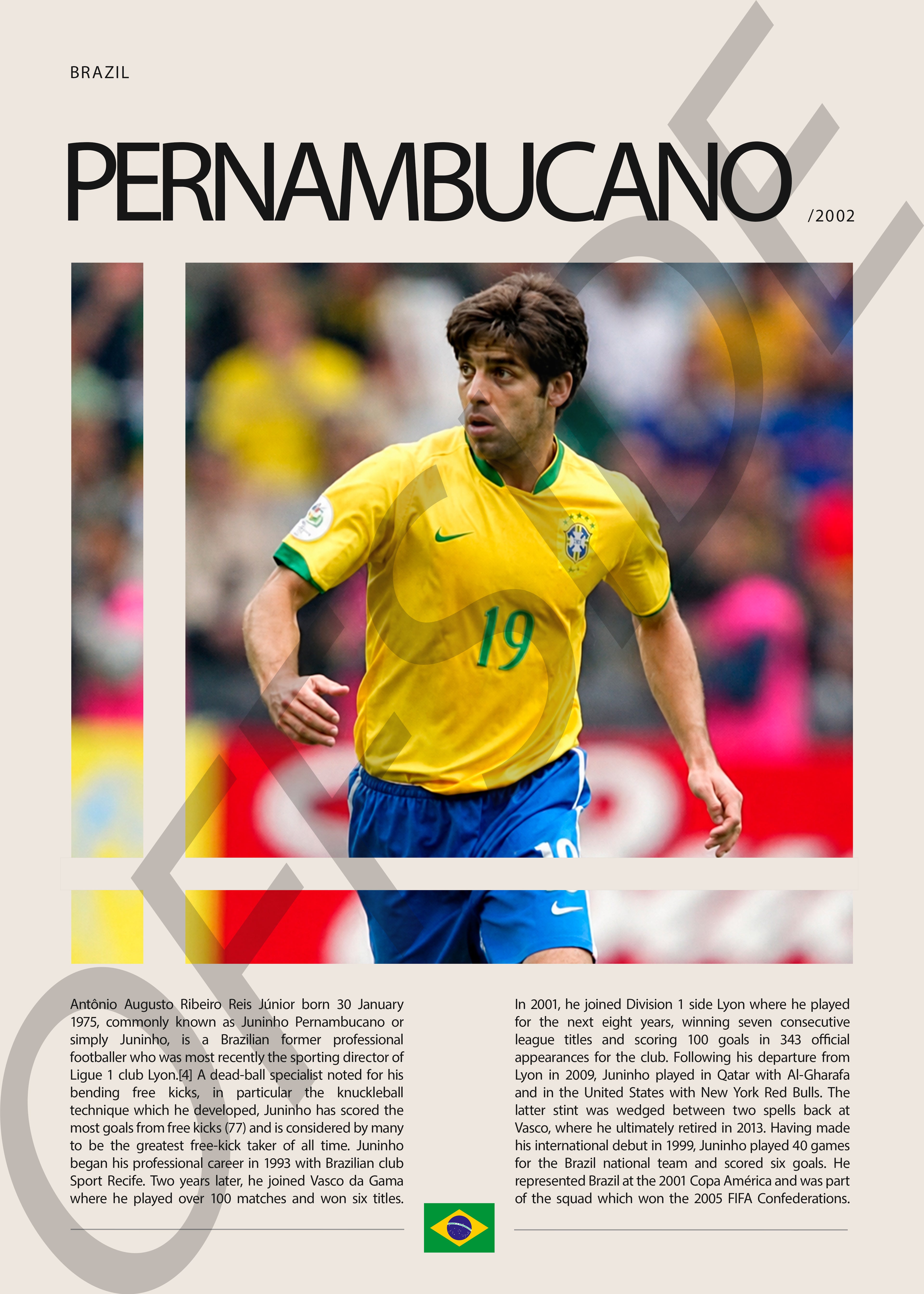 Juninho Pernambucano "Juninho" en Brasil Clasificatorias 2002