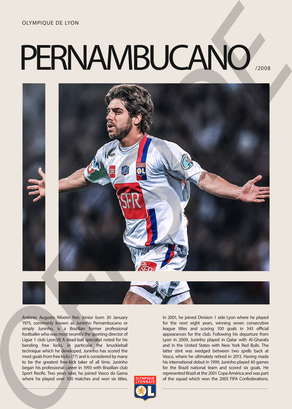 Juninho Pernambucano "Juninho" en Olympique de Lyon Temporada 2008