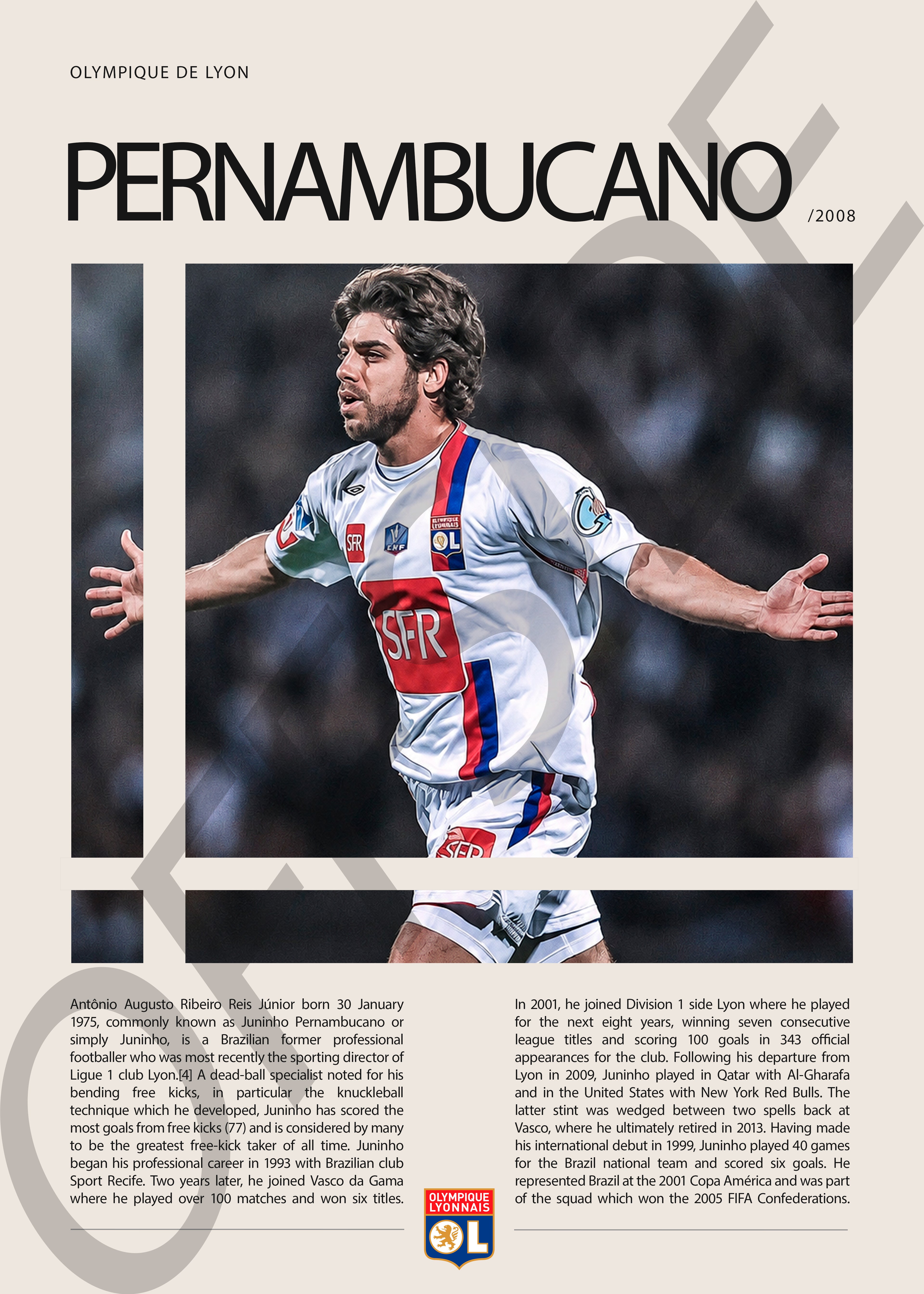 Juninho Pernambucano "Juninho" en Olympique de Lyon Temporada 2008