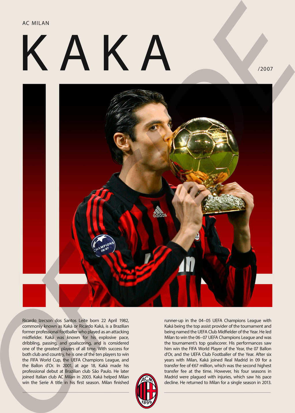 Ricardo Kaka "Kaka" en AC Milan Temporada 2007