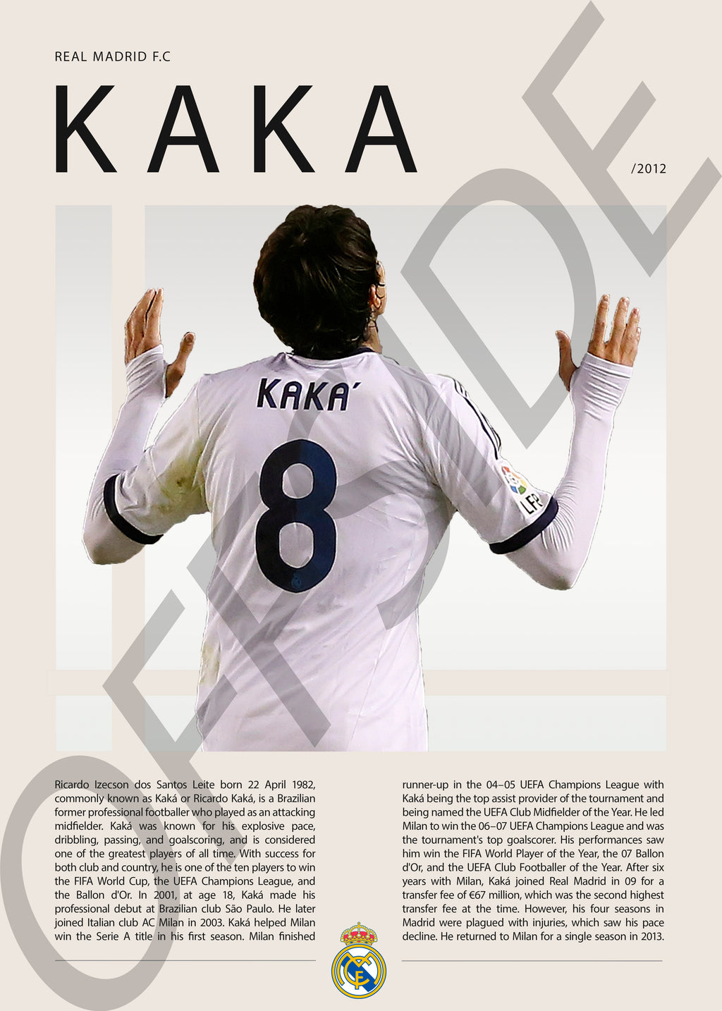Ricardo Kaka "Kaka" en Real Madrid Temporada 2012