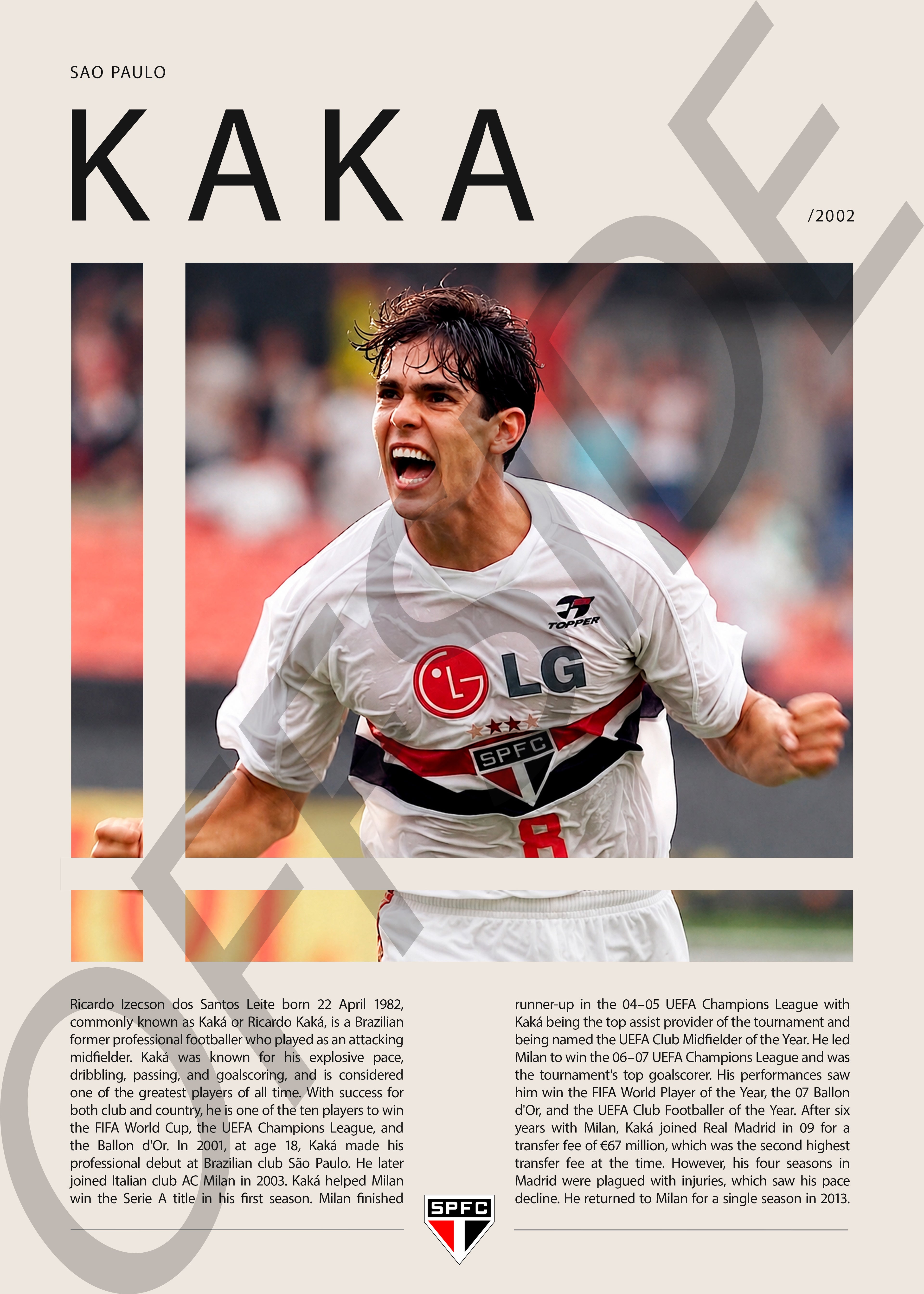 Ricardo Kaka "Kaka" en Sao Paulo Temporada 2002