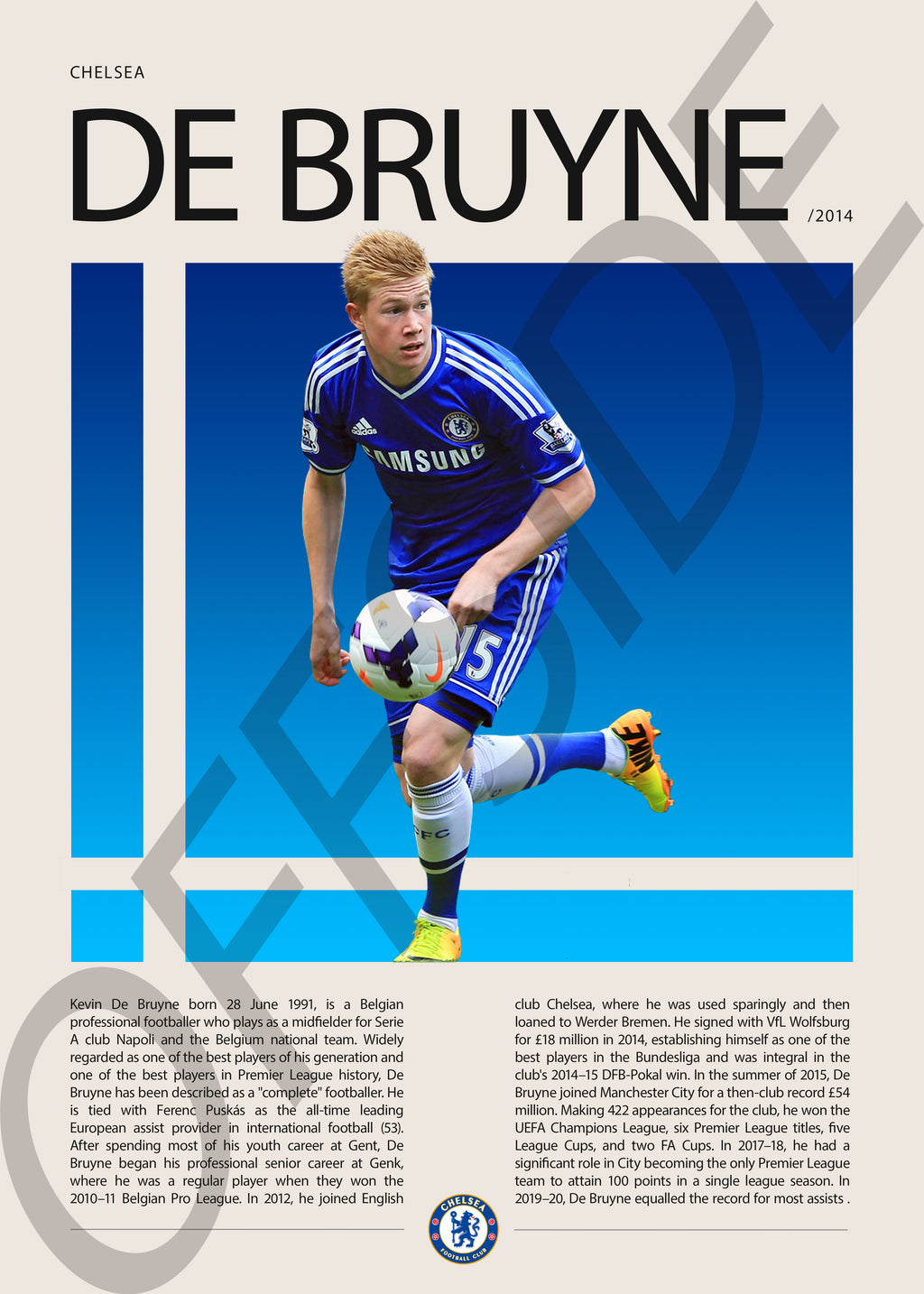 Kevin De Bruyne "KDB" en Chelsea Temporada 2014