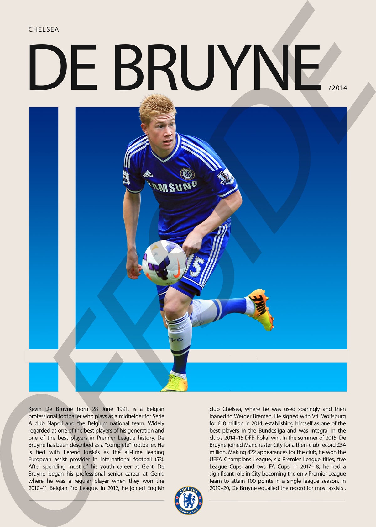 Kevin De Bruyne "KDB" en Chelsea Temporada 2014