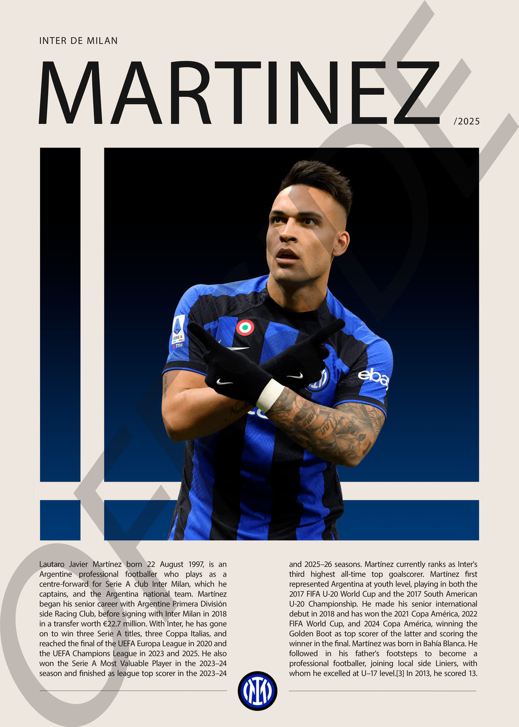 Lautaro Martinez "El Toro" en Inter de Milan Temporada 2025