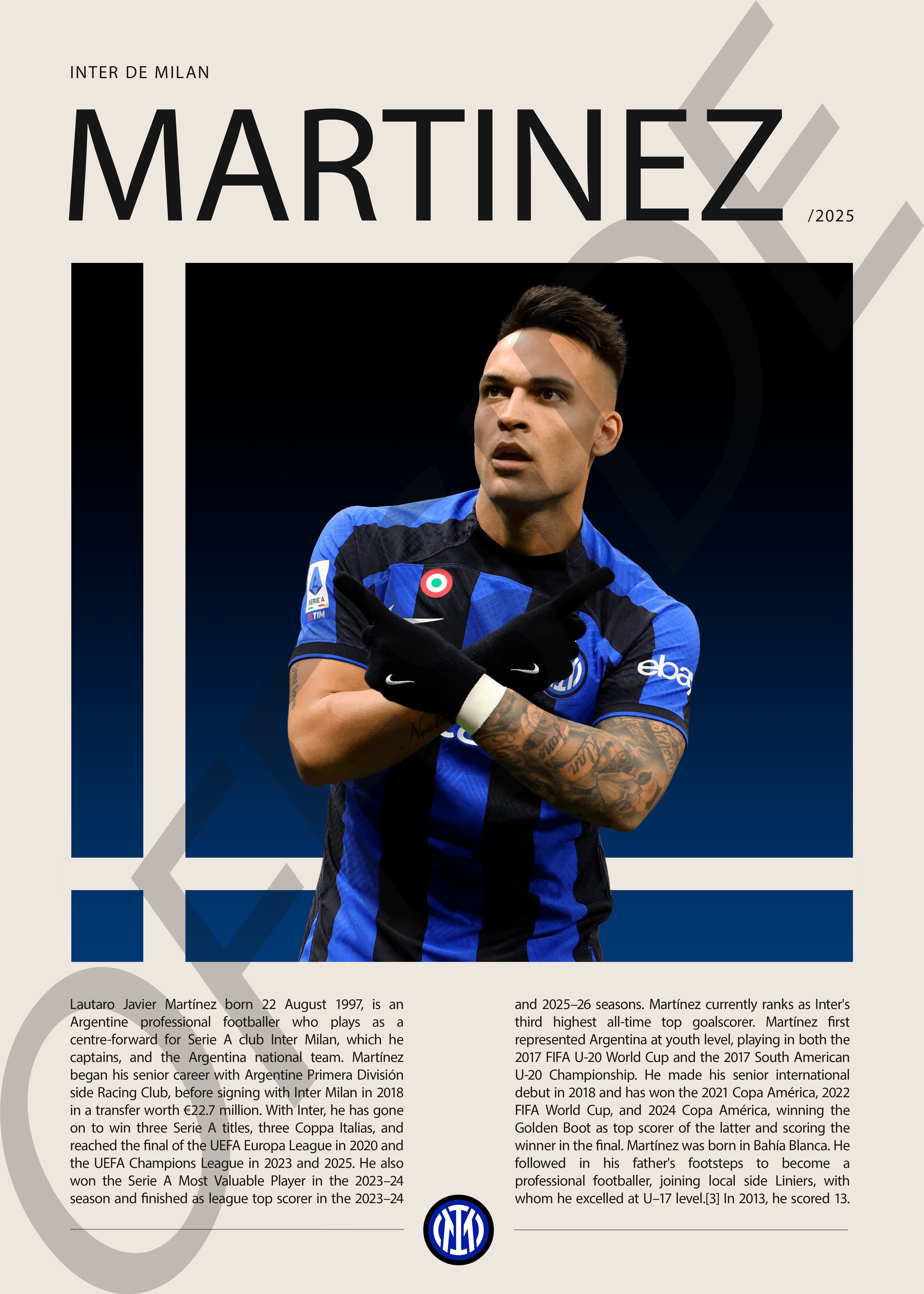 Lautaro Martinez "El Toro" en Inter de Milan Temporada 2025