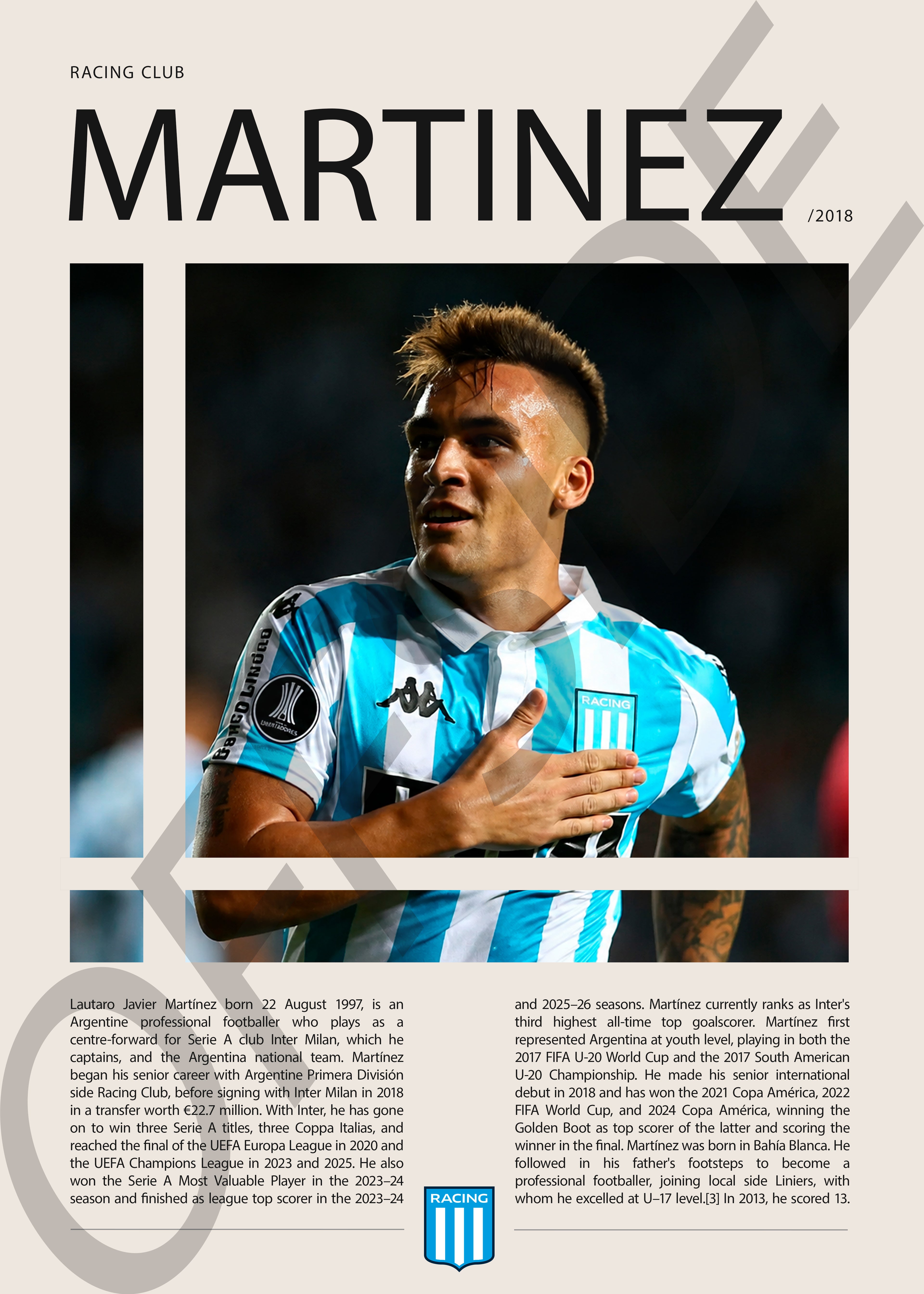 Lautaro Martinez "El Toro" en Racing Temporada 2018