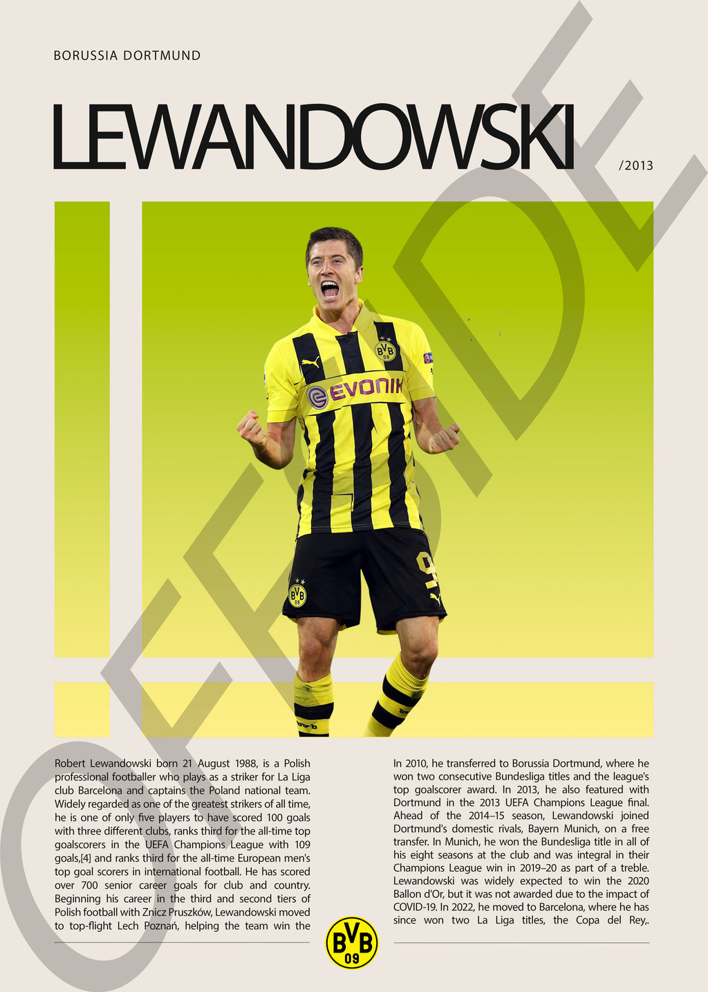 Robert Lewandoski "Lewy" en Borussia Dortmund Temporada 2013