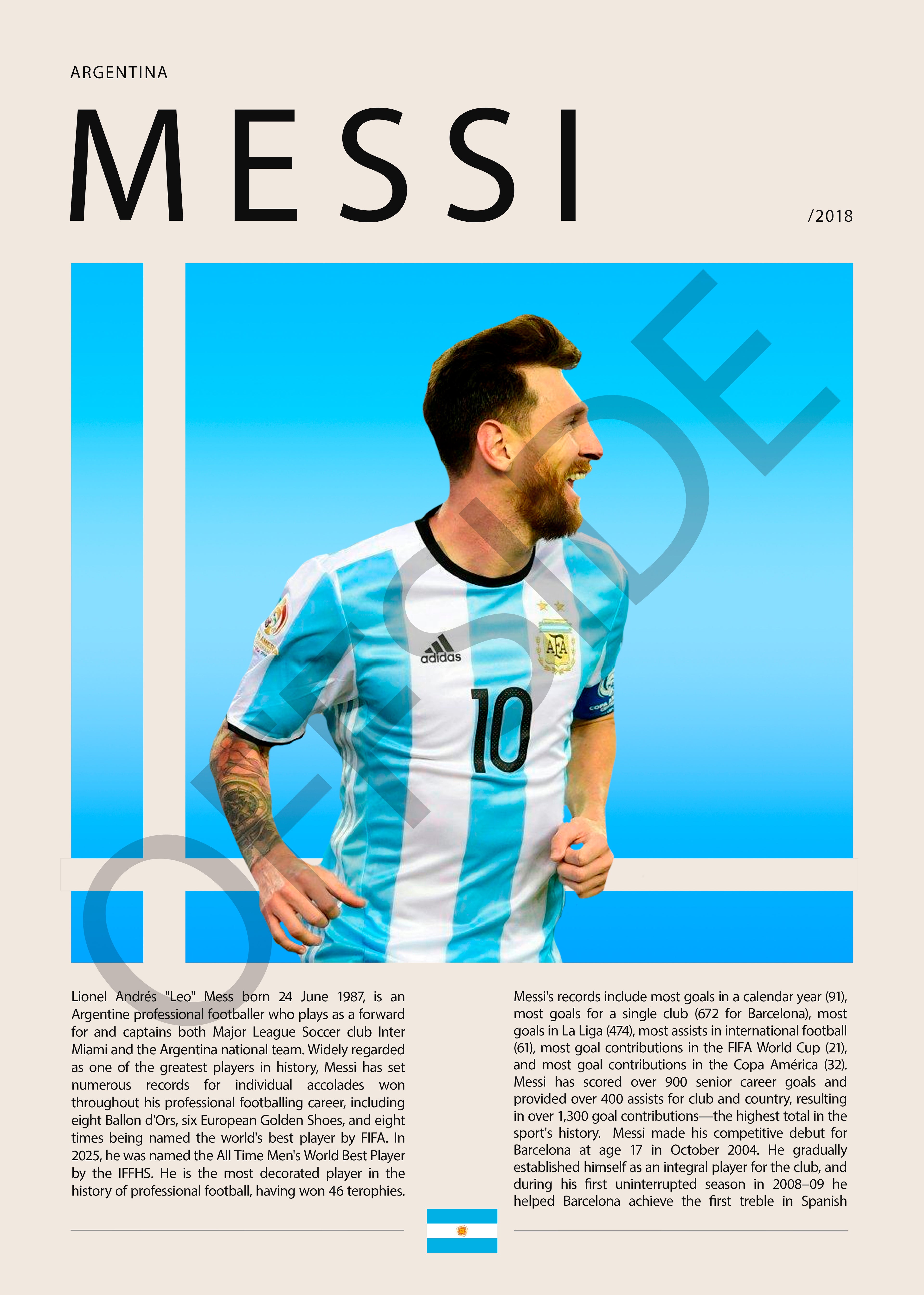 Lionel Messi "La Pulga" Seleccion Argentina en Mundial Rusia 2018
