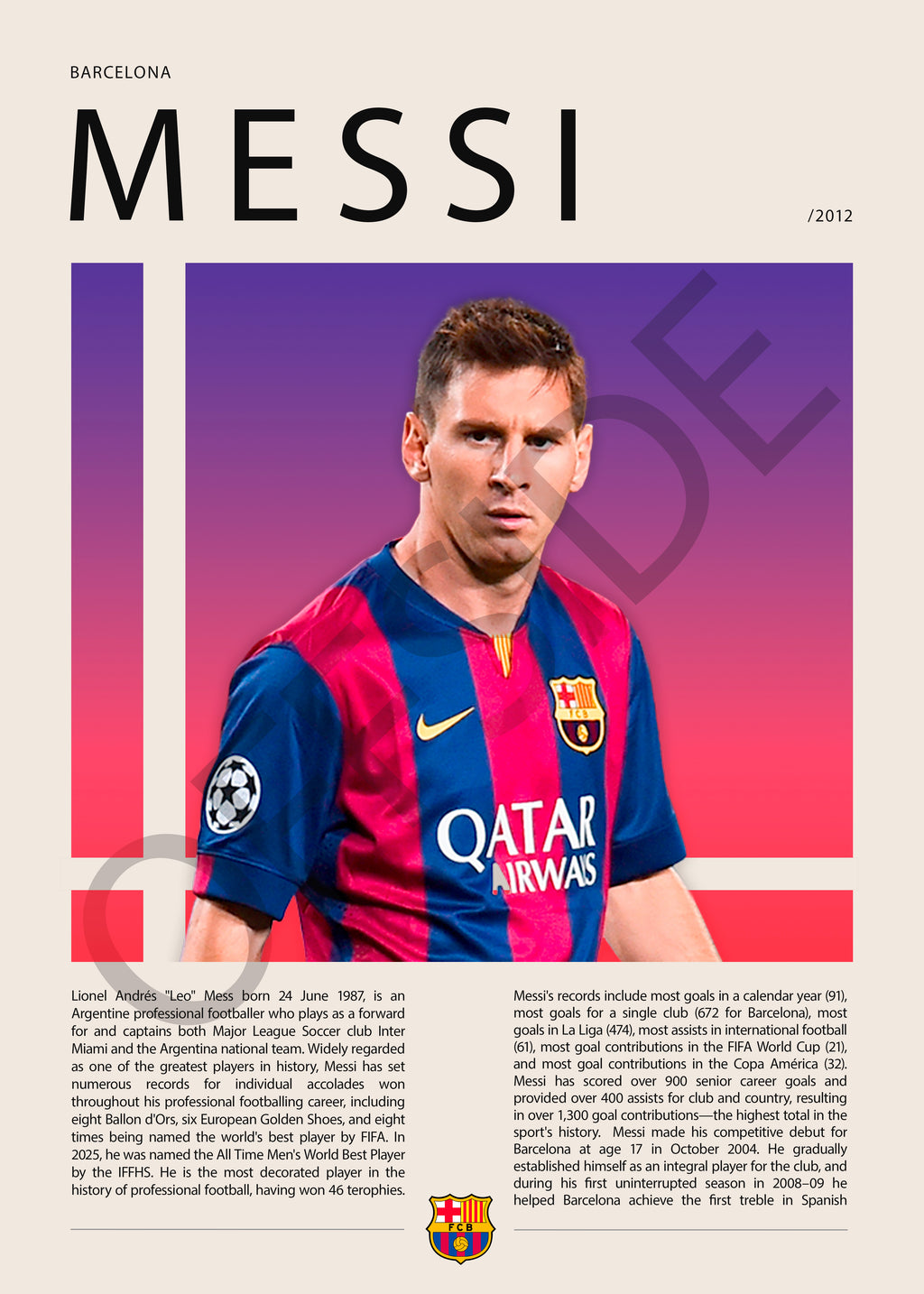 Lionel Messi "La Pulga" Barcelona Campeón Champions League 2011