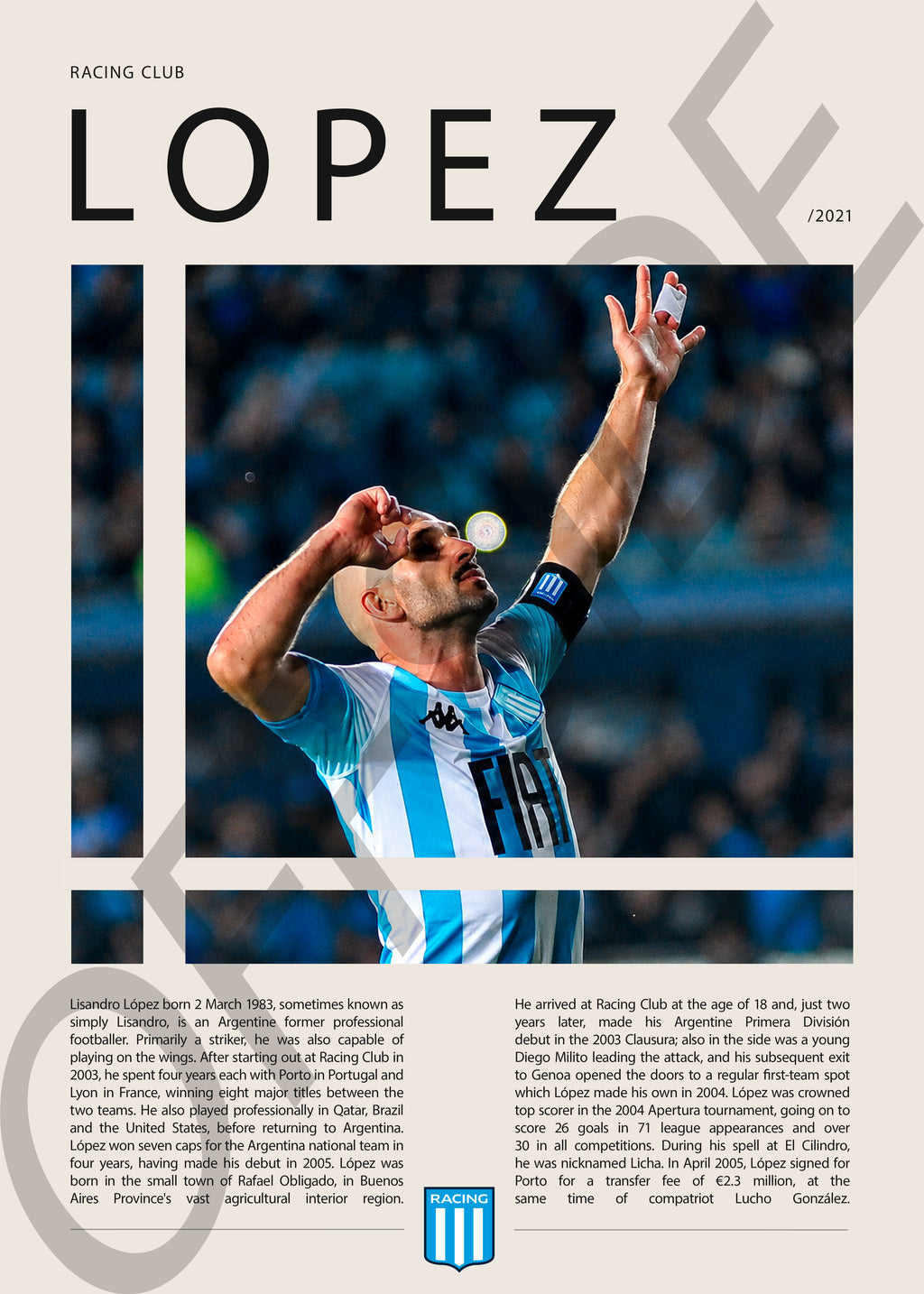 Lisandro Lopez "Licha" en Racing Temporada 2021