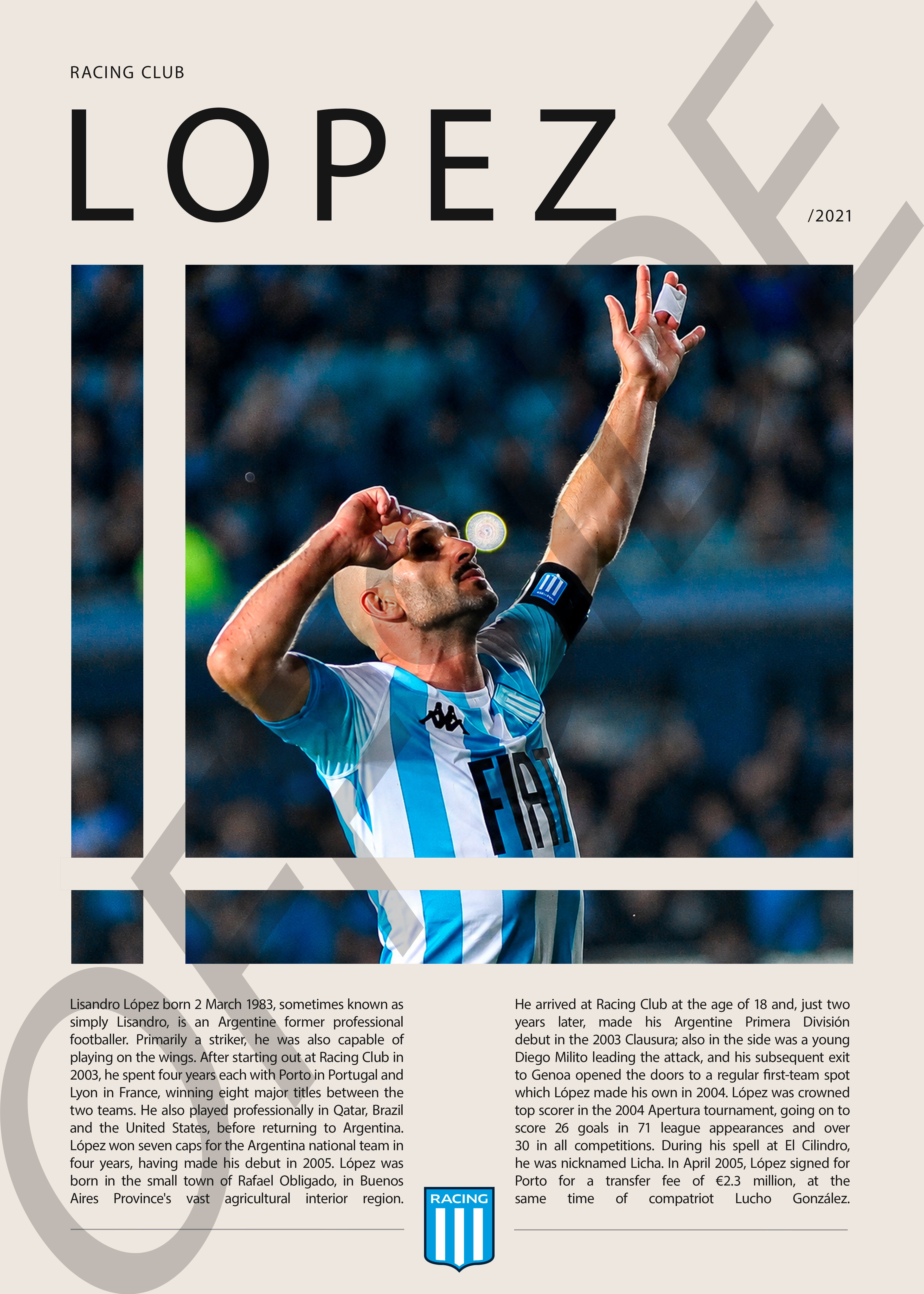 Lisandro Lopez "Licha" en Racing Temporada 2021
