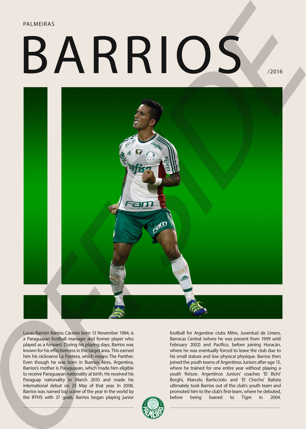 Lucas Barrios "La Pantera" en Palmeiras Temporada 2016