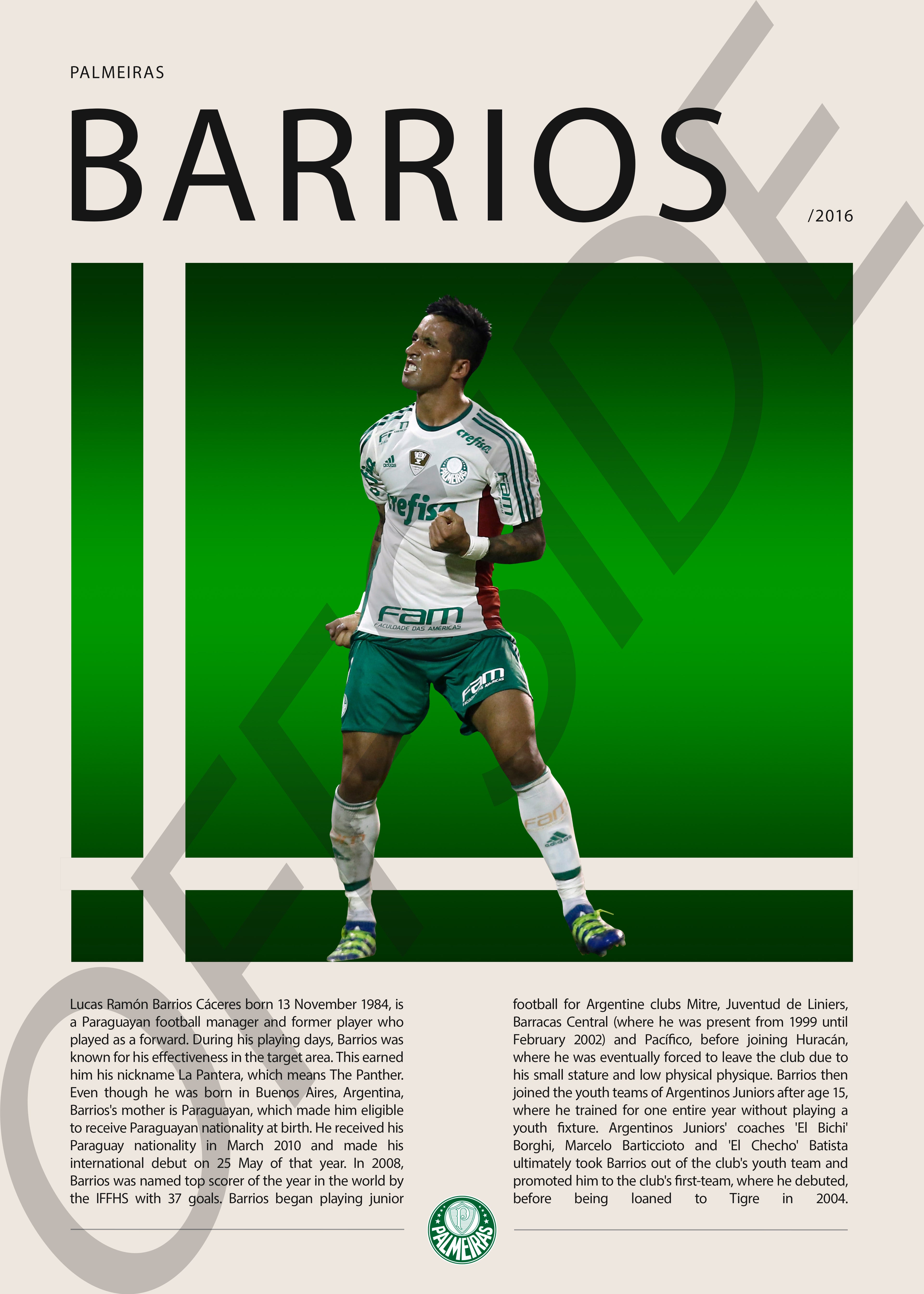 Lucas Barrios "La Pantera" en Palmeiras Temporada 2016