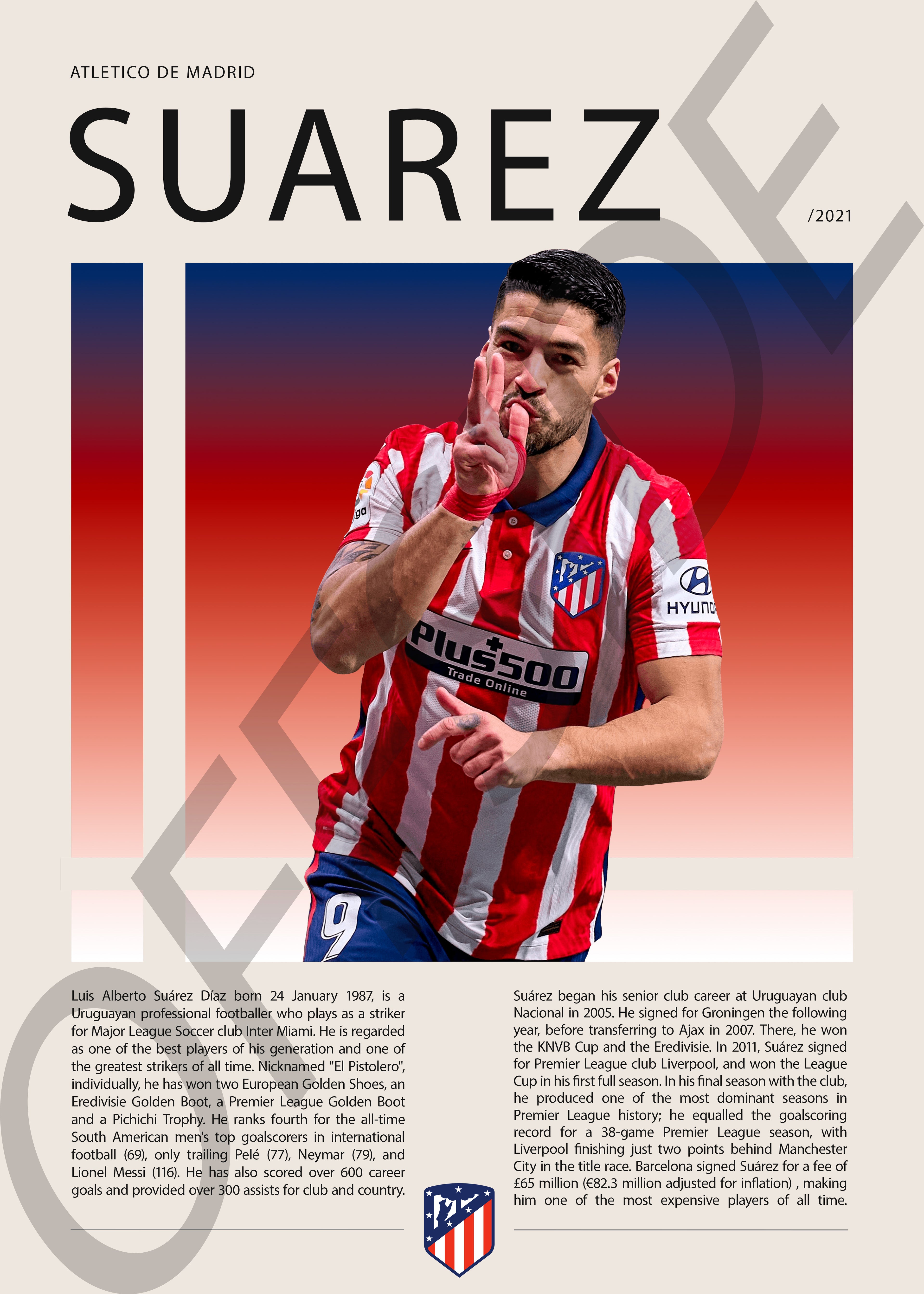 Luis Suarez "El Pistolero" en Atletico de Madrid Temporada 2021