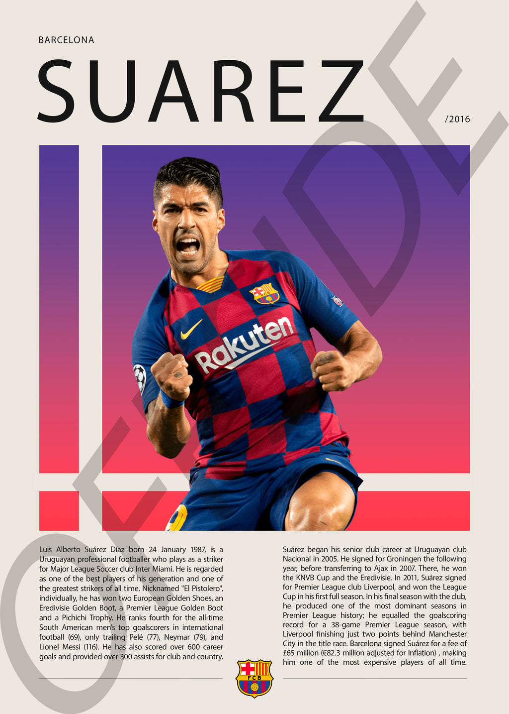 Luis Suarez "El Pistolero" en Barcelona Temporada 2016