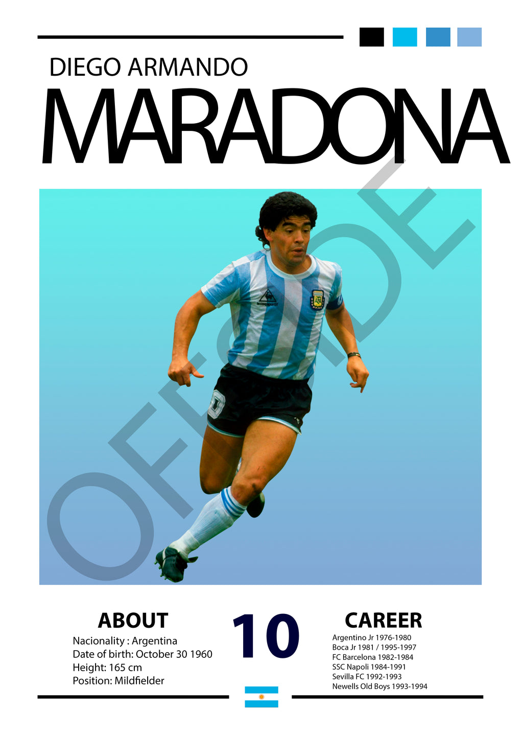 Diego Armando Maradona "El Diego" Mundial México 1986
