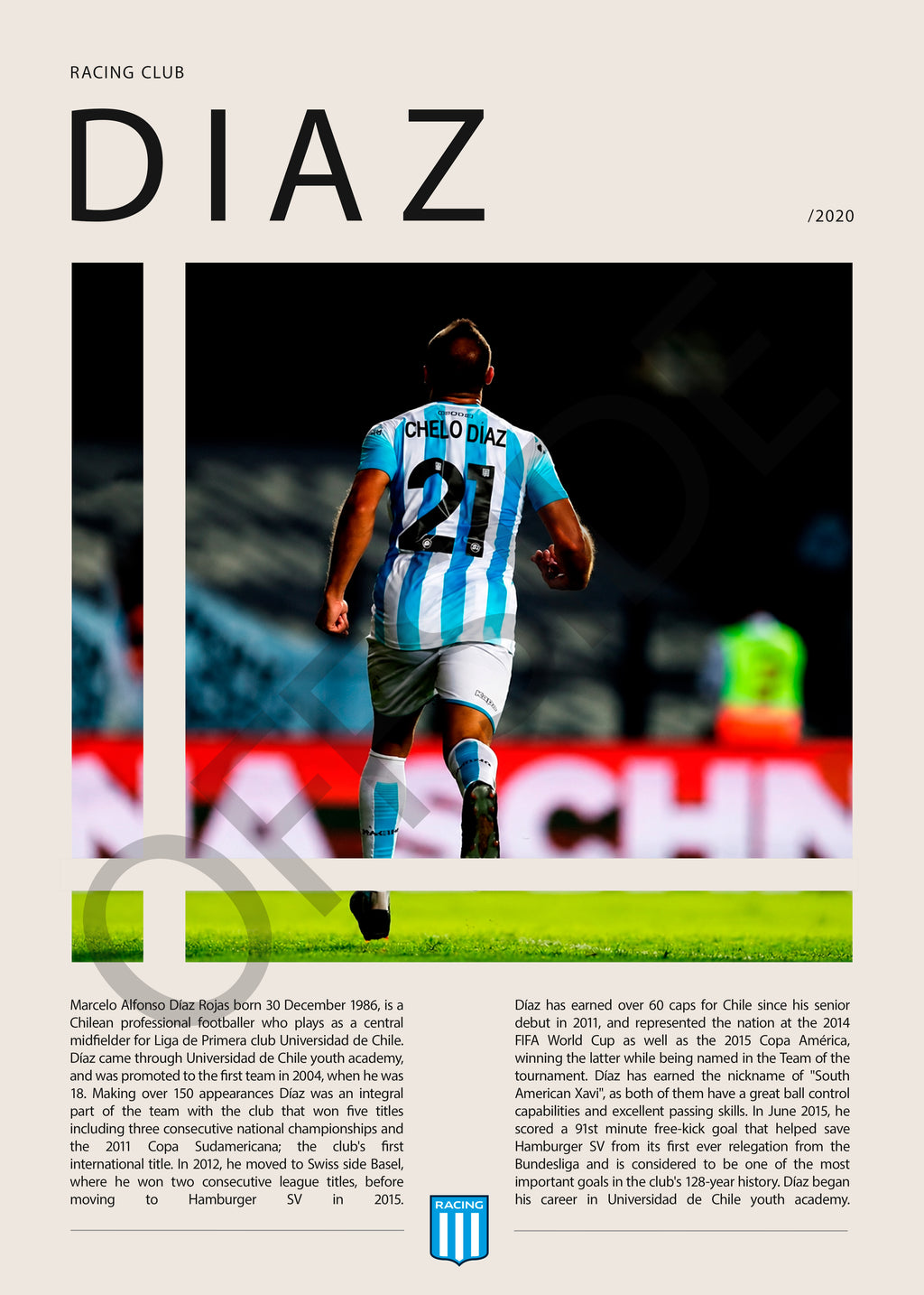 Marcelo Diaz "Chelo" en Racing Temporada 2020