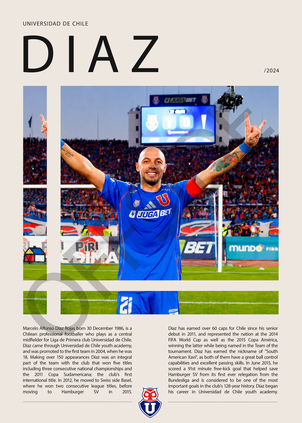 Marcelo Diaz "Chelo" en U. de Chile Temporada 1996