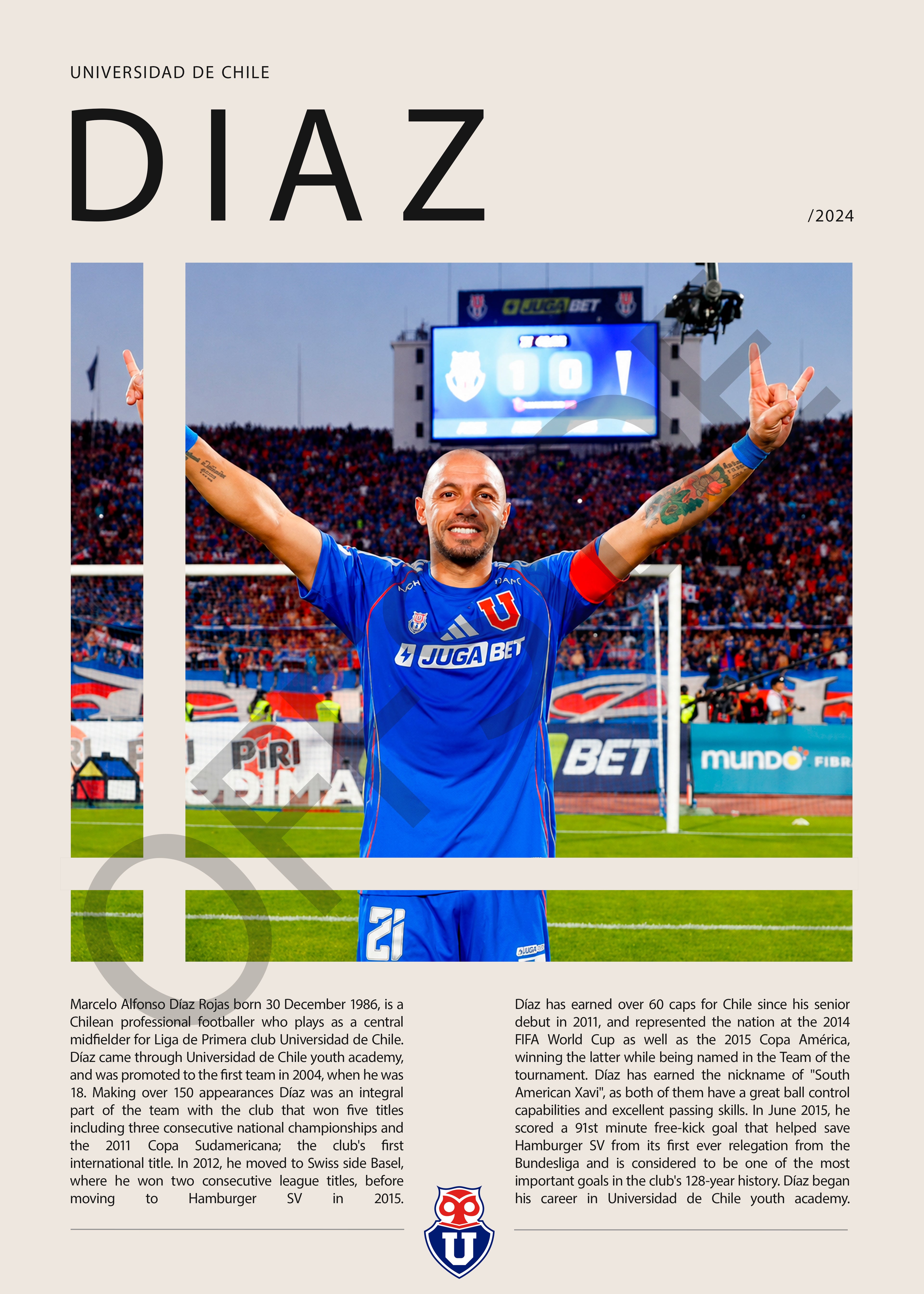 Marcelo Diaz "Chelo" en U. de Chile Temporada 1996