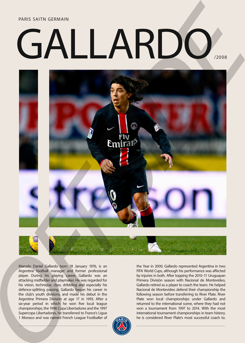 Marcelo Gallardo "El Muñeco" en PSG Temporada 2008