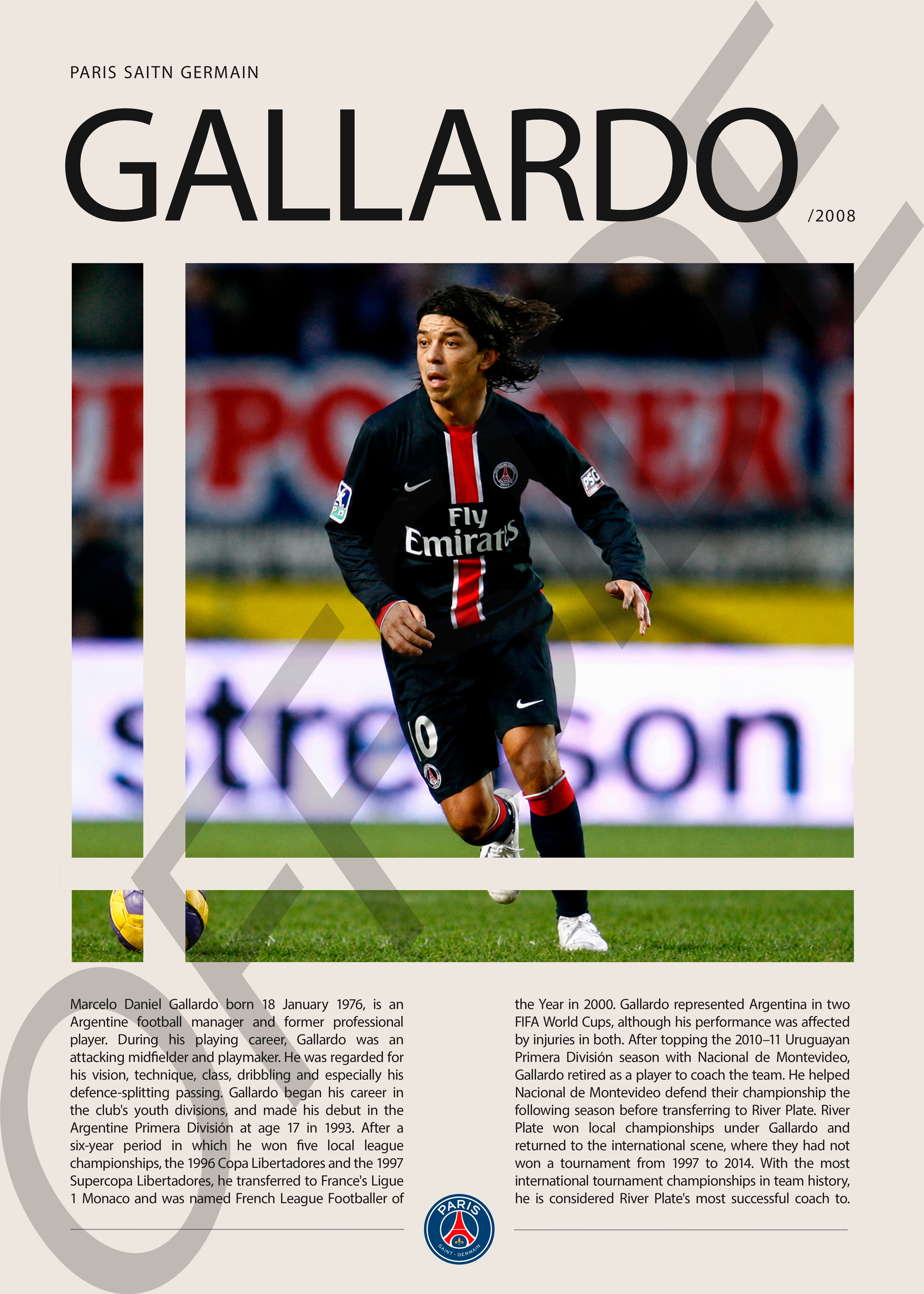 Marcelo Gallardo "El Muñeco" en PSG Temporada 2008