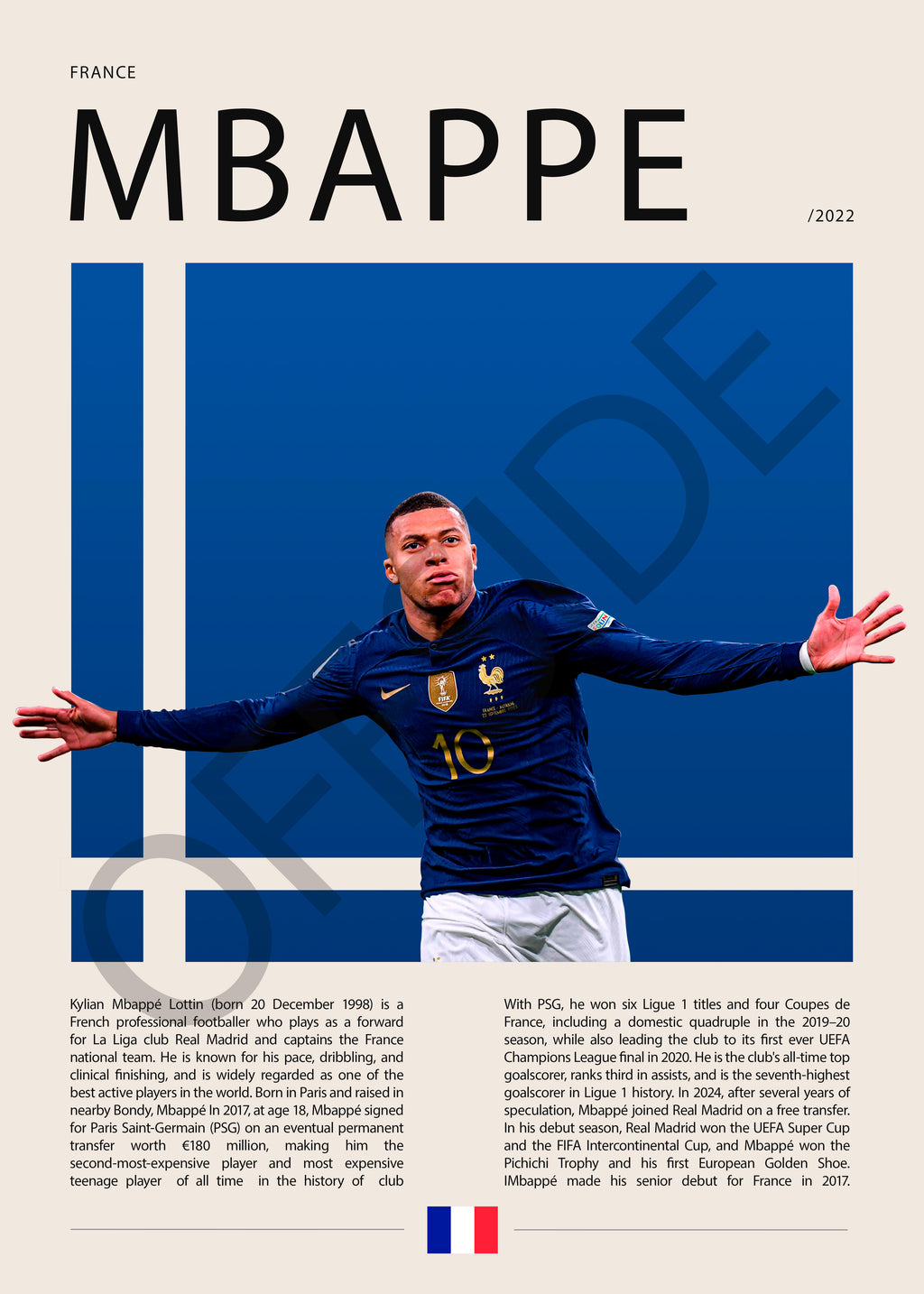 Kylian Mbappe "Kiki" Seleccion de Francia Campeón del Mundo Rusia 2018
