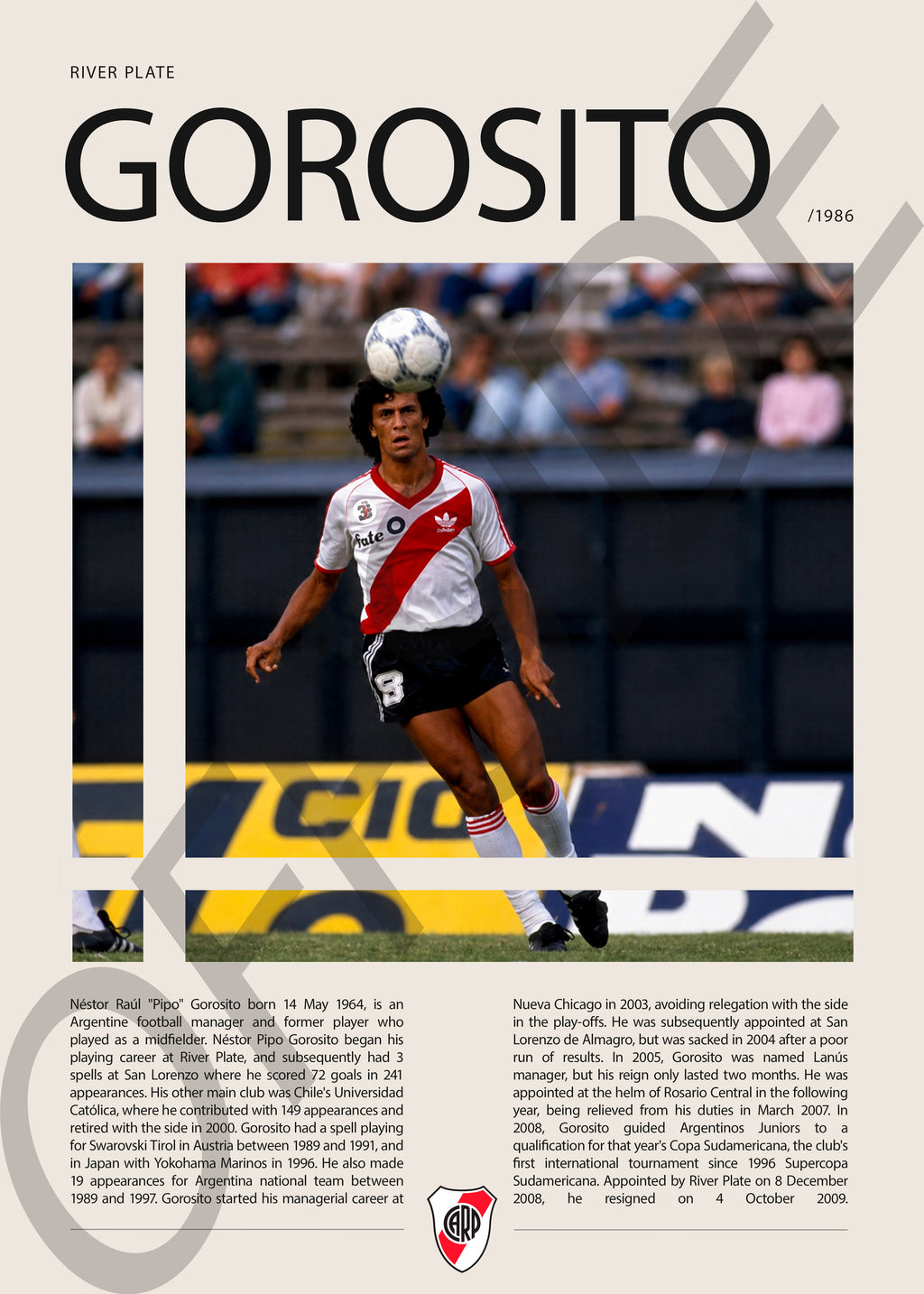Nestor Gorosito "Pipo" en River Plate Temporada 1986