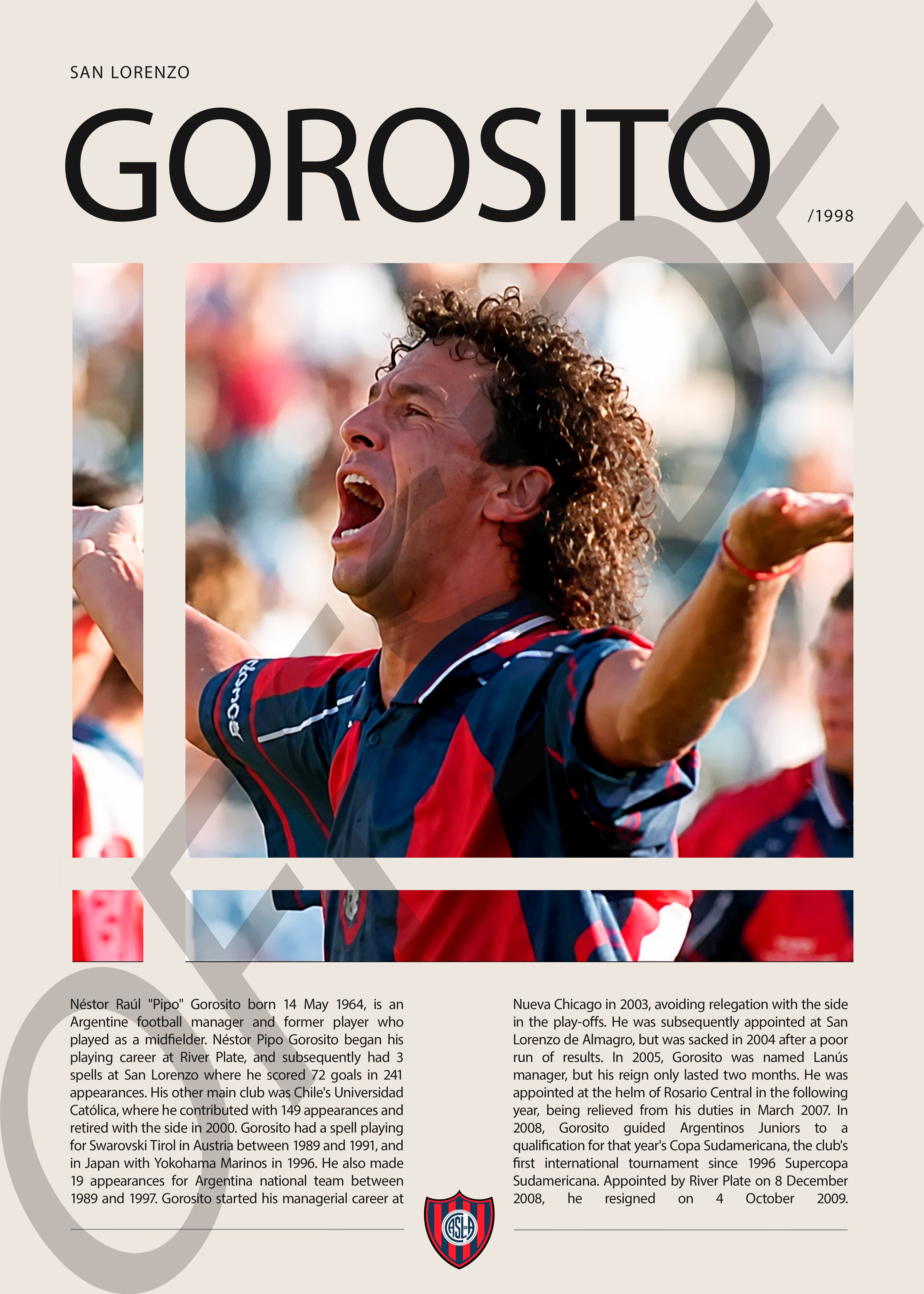 Nestor Gorosito "Pipo" en San Lorenzo Temporada 1998