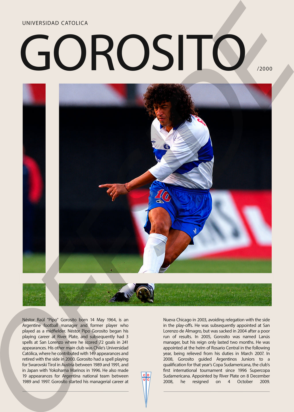Nestor Gorosito "Pipo" en U. Catolica Temporada 2000