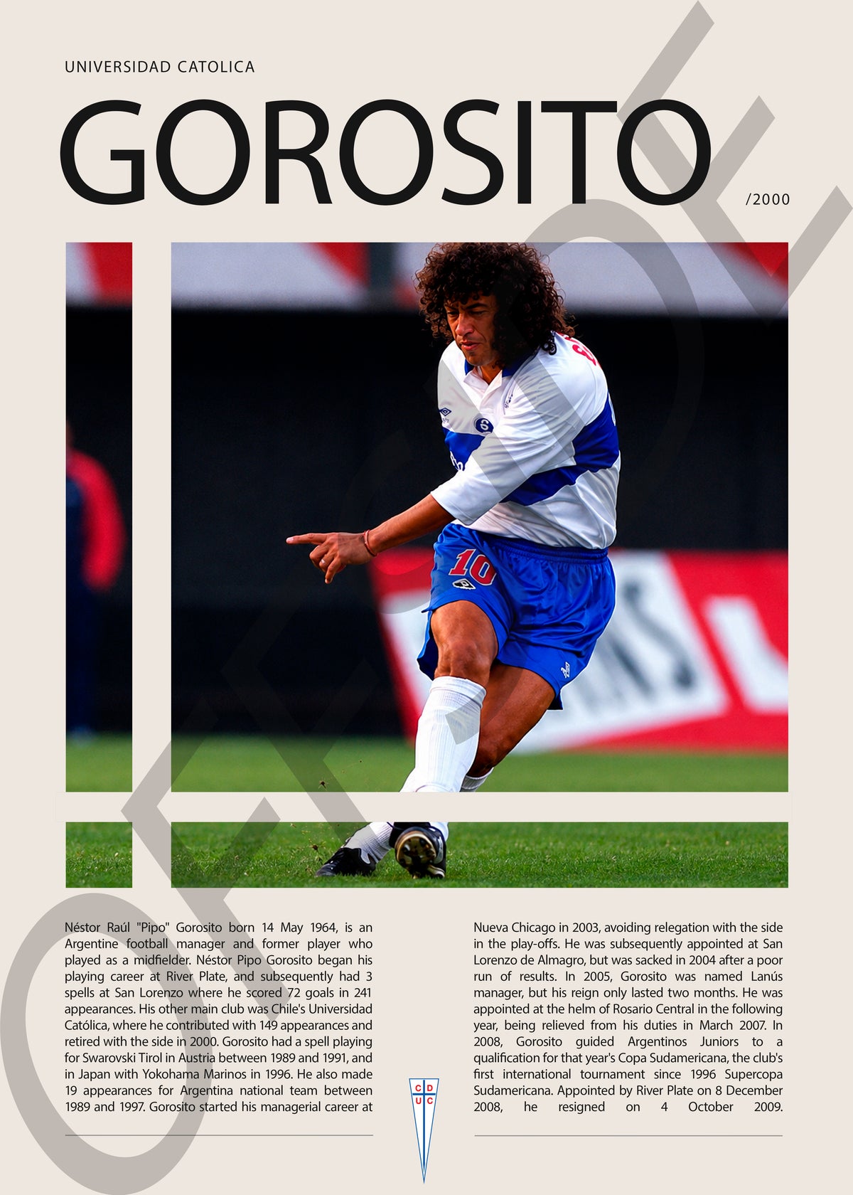 Nestor Gorosito "Pipo" en U. Catolica Temporada 2000