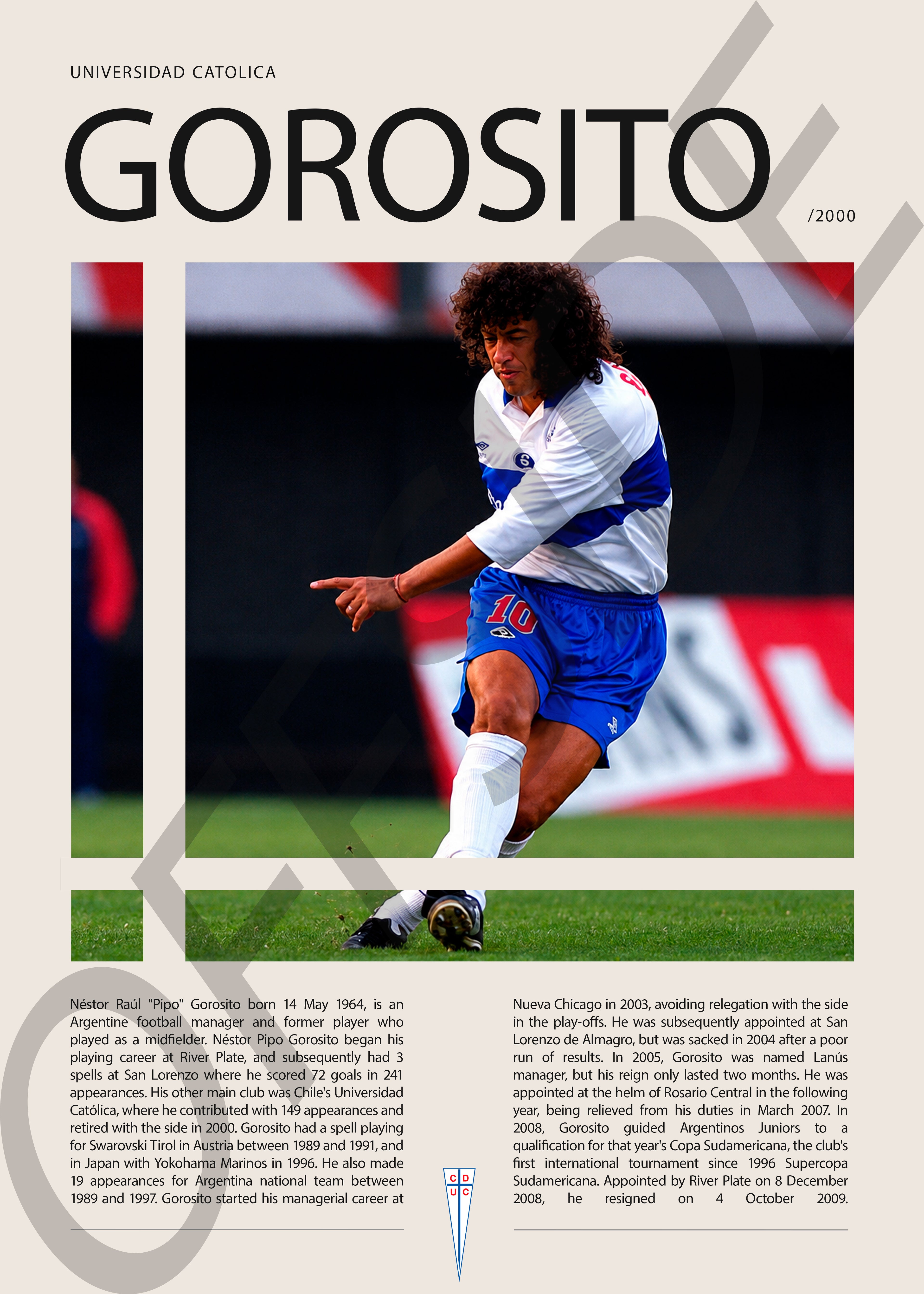 Nestor Gorosito "Pipo" en U. Catolica Temporada 2000