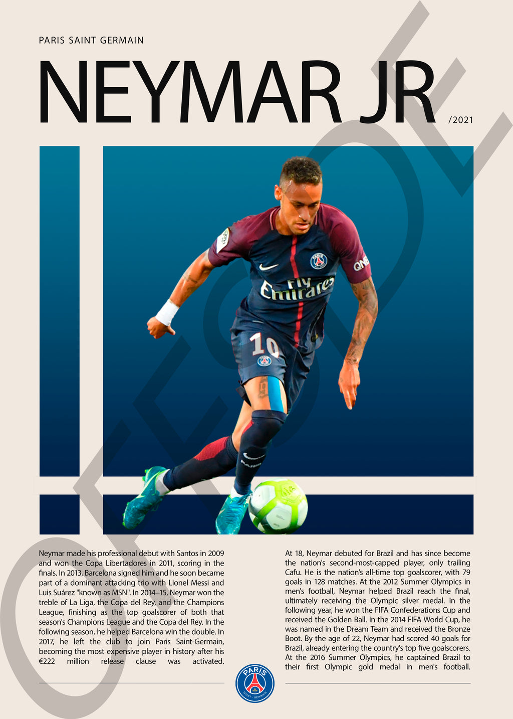 Neymar Jr "Ney" en PSG Temporada 2021