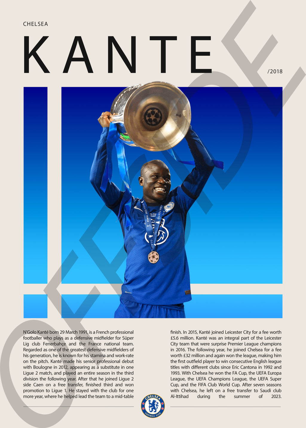 Ngolo Kante "Kante" en Chelsea Temporada 2018