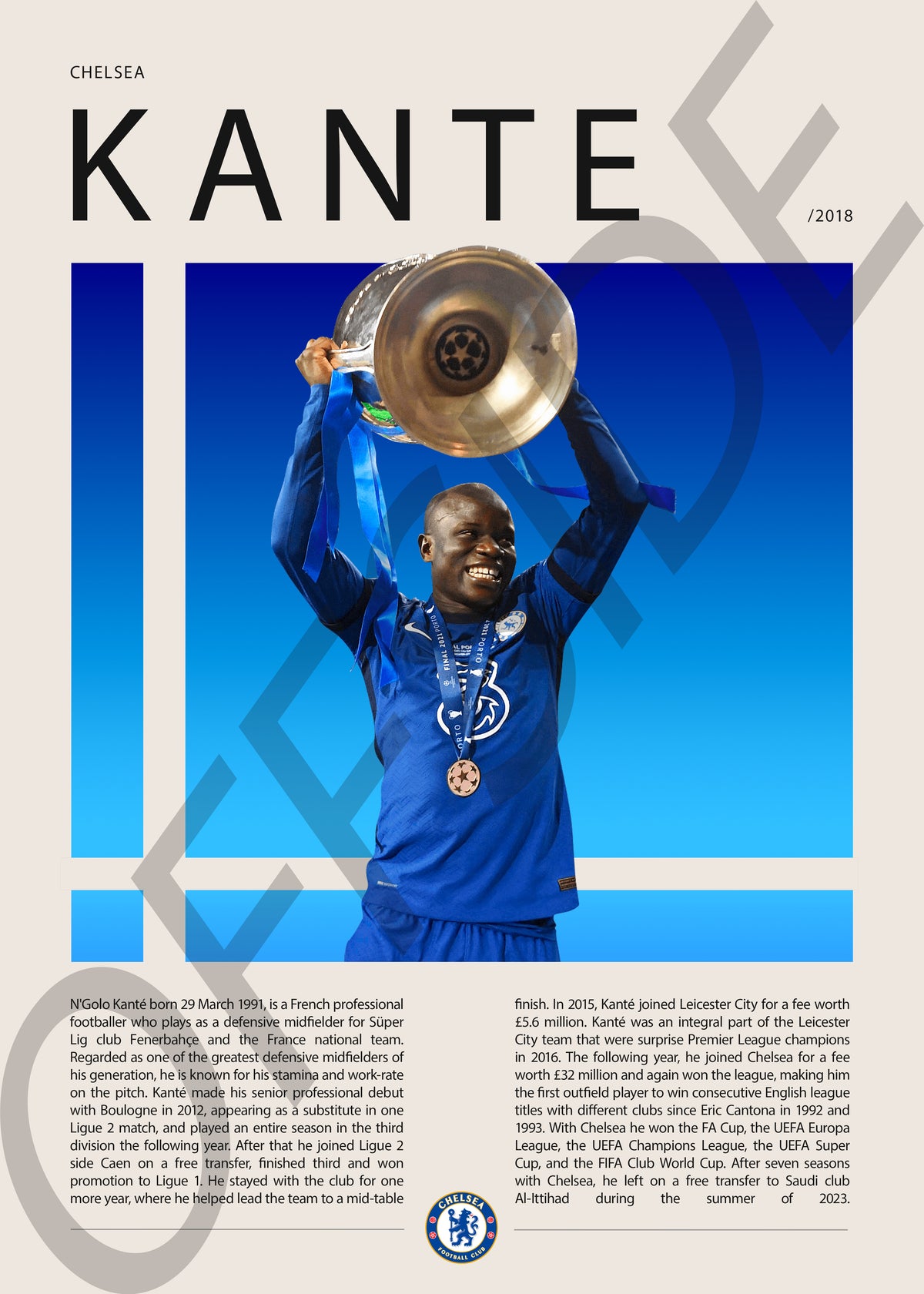 Ngolo Kante "Kante" en Chelsea Temporada 2018